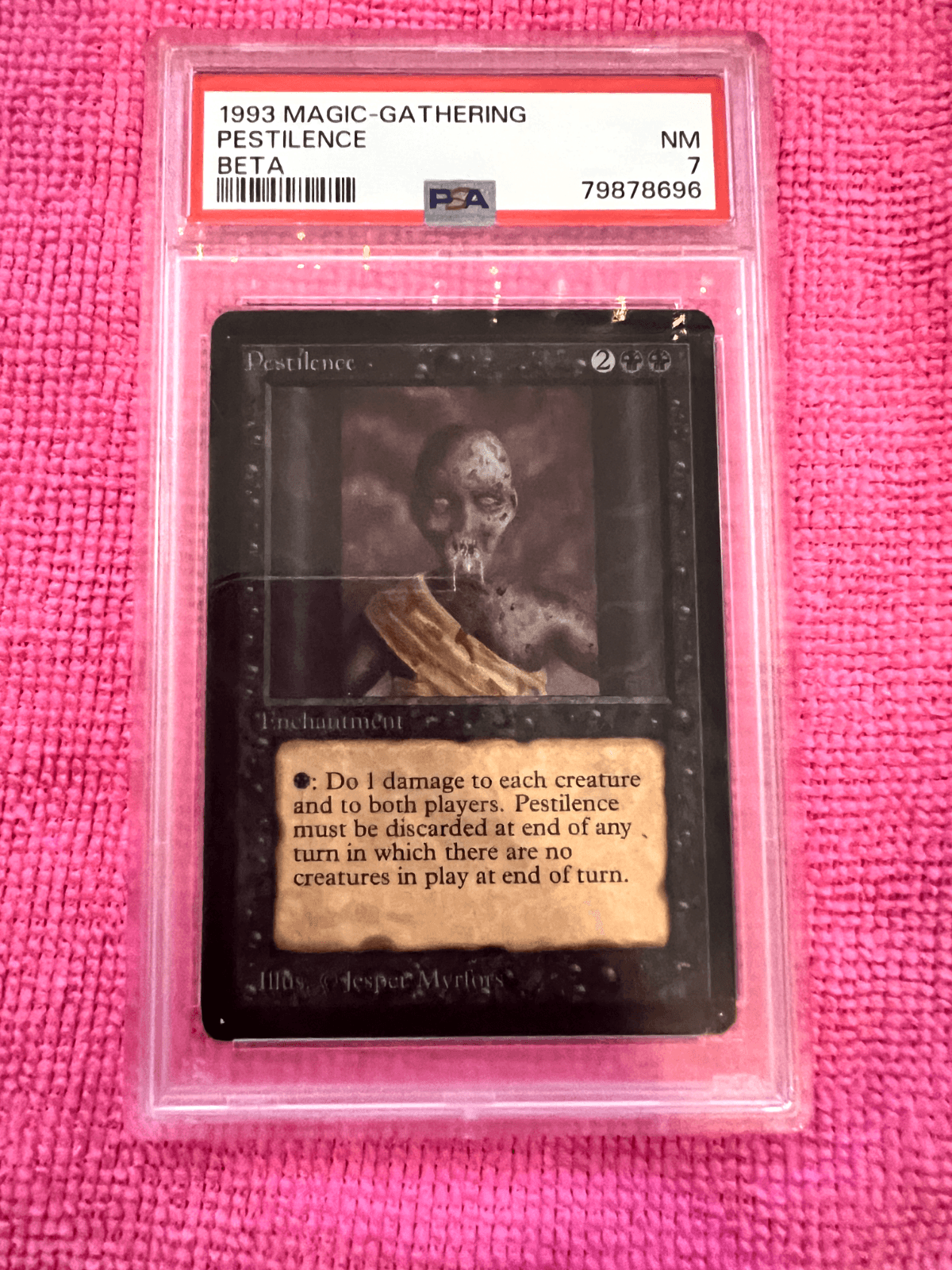 Magic the Gathering MtG Beta Pestilence PSA Graded 7