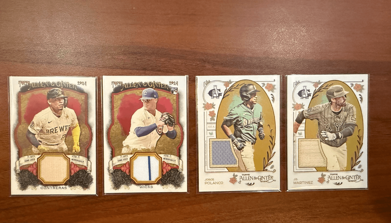 2024 Topps Allen &amp; Ginter CONTRERAS Wicks Martinez Polanco Relic
