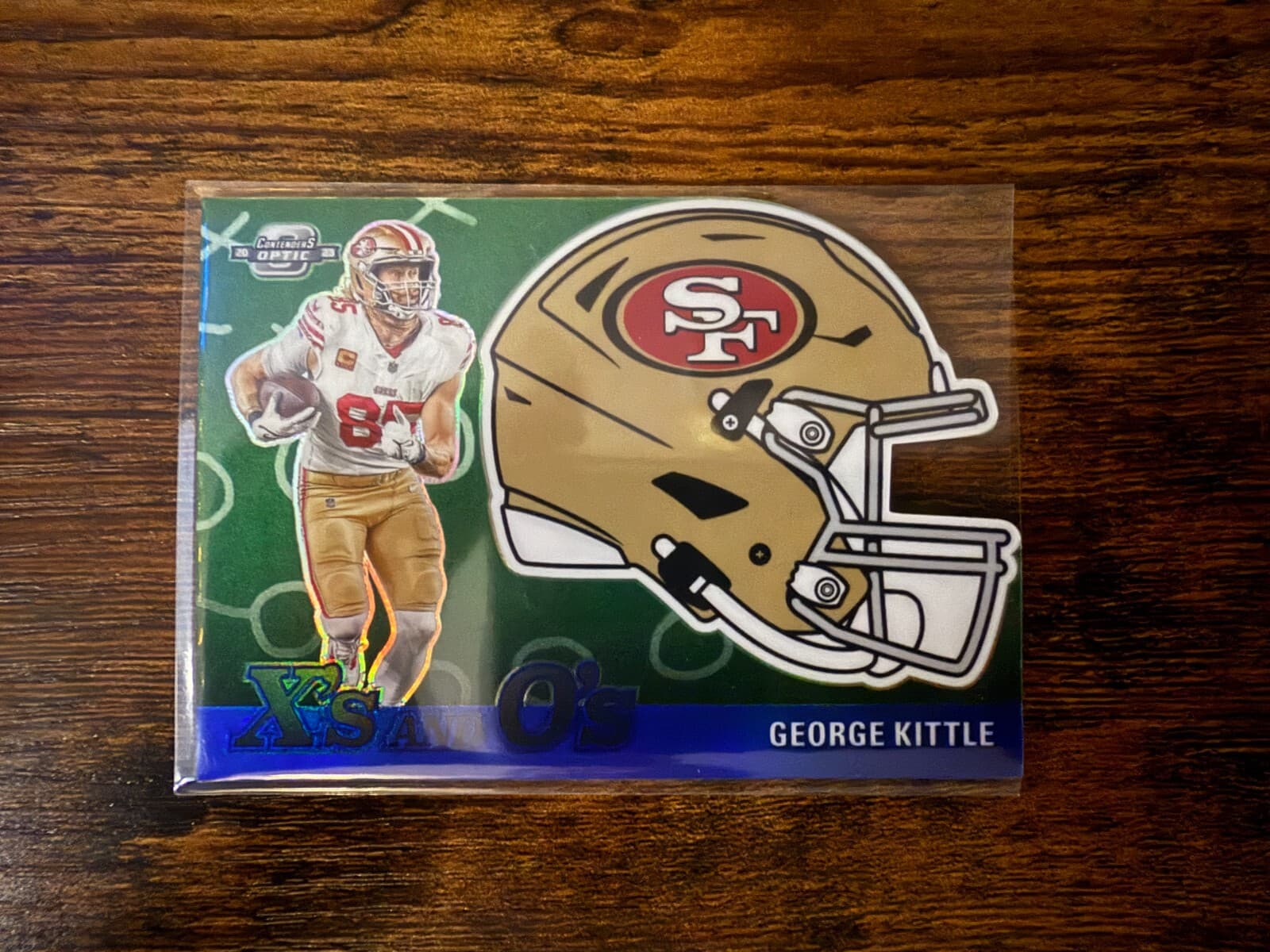 2023 Donruss Optic Holo Prizm X’s And O’s George Kittle XO-37 Blue /99