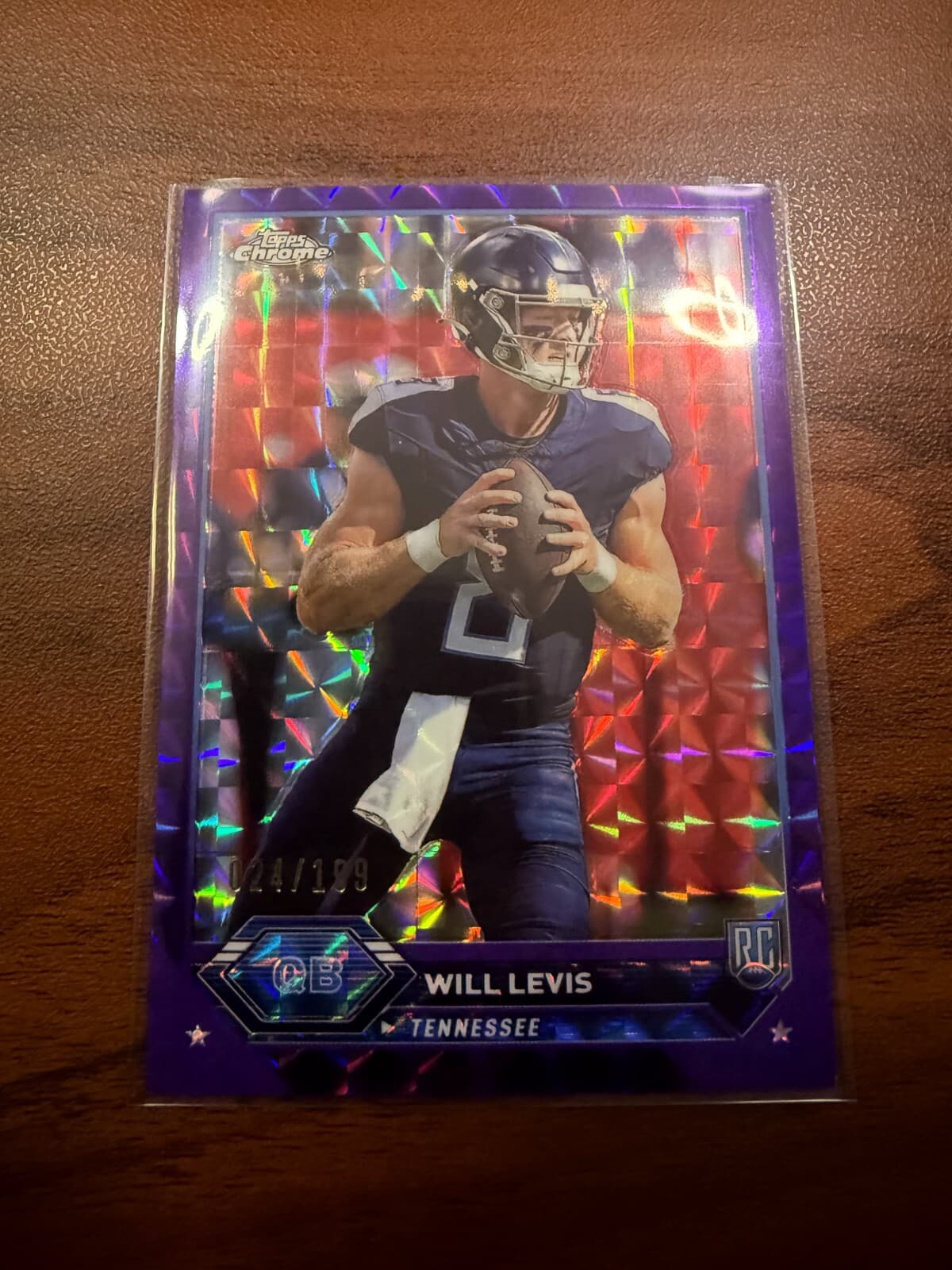 2023 Topps Composite - Chrome Purple Geometric Refractor #4 - Will Levis /199