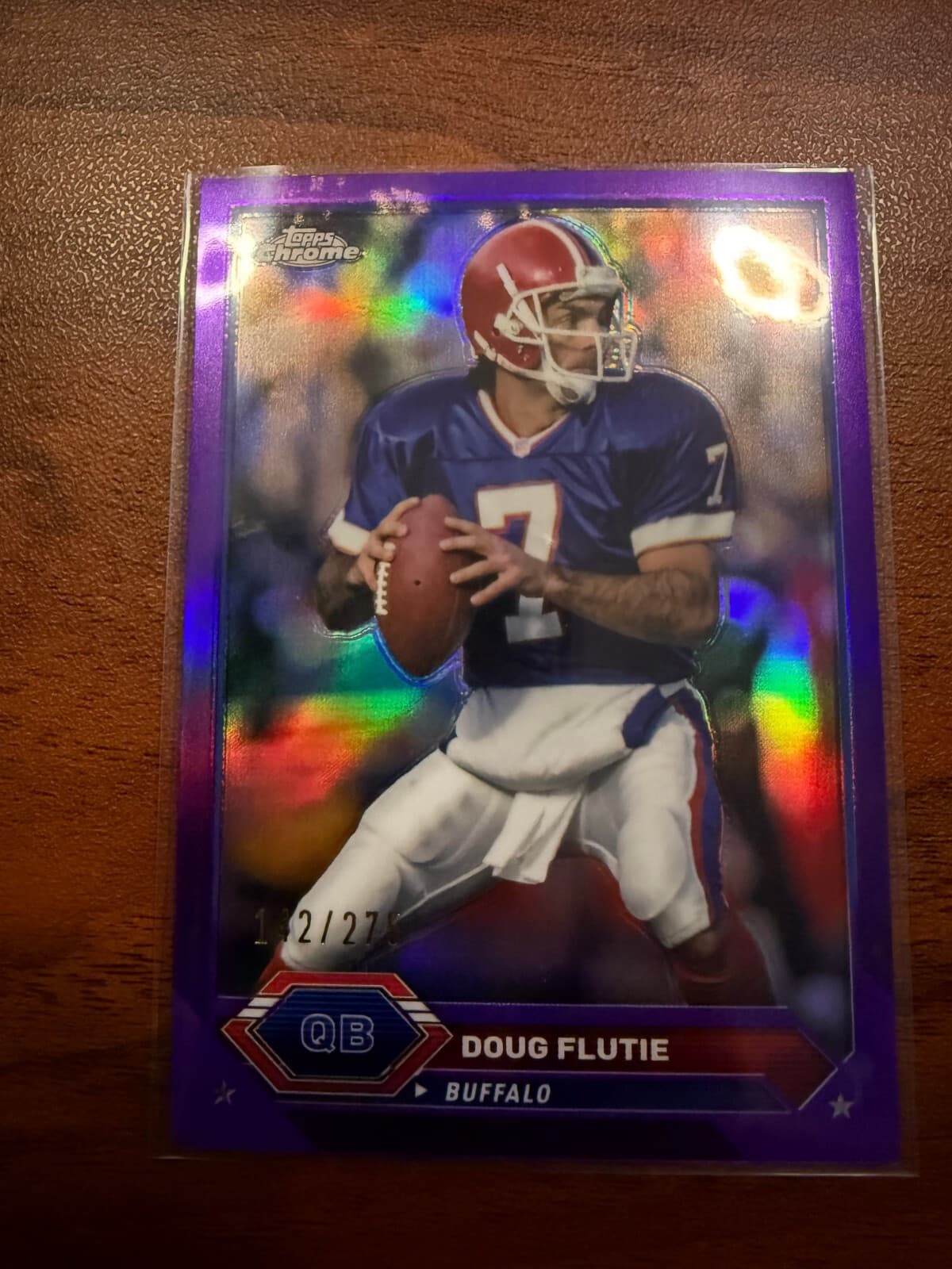 2023 Topps Composite #35 Doug Flutie Topps Chrome Purple Refractor /275