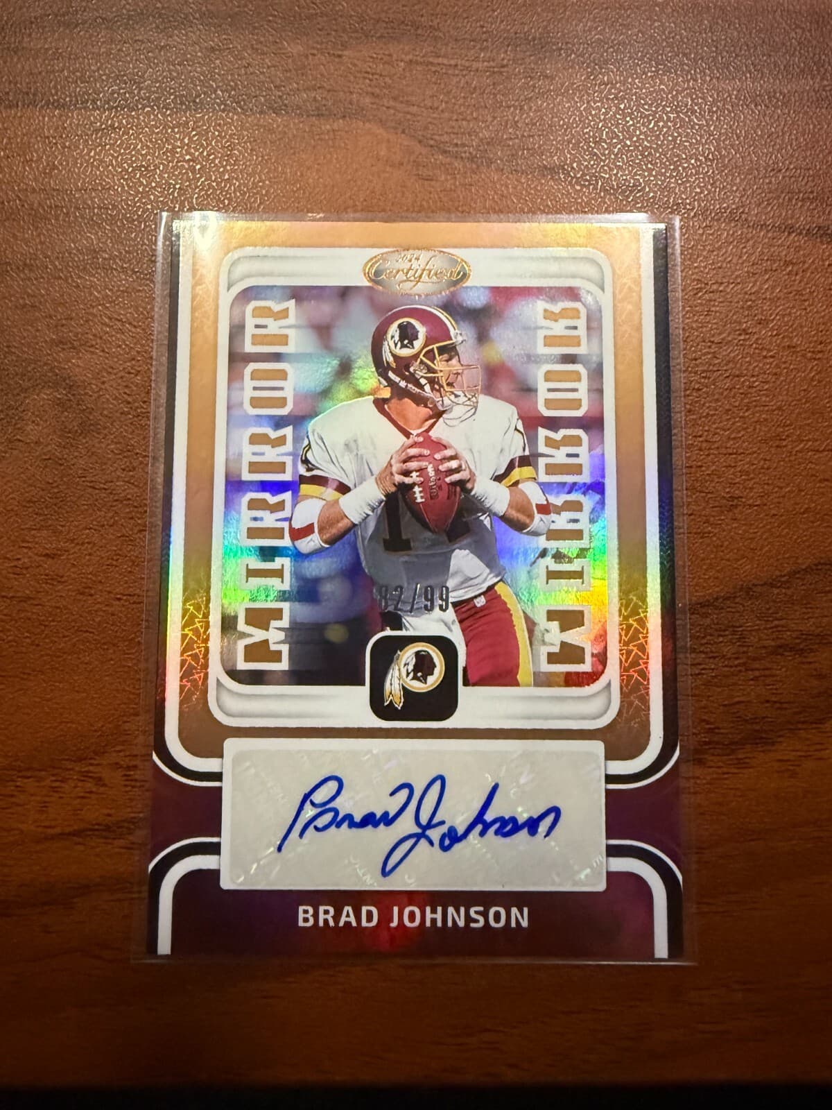 2024 Panini Certified Football Brad Johnson Mirror Auto #MS-BJO /99 Redskins
