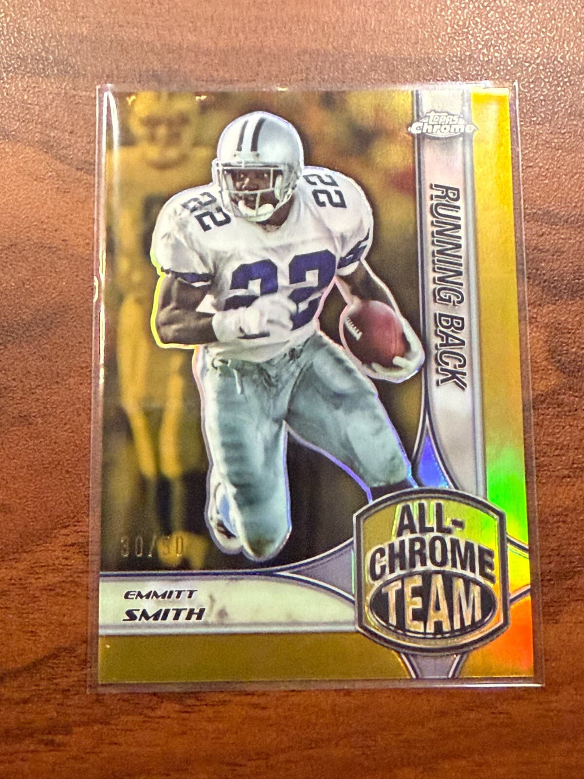Emmitt Smith 2024 Topps Chrome Gold All Chrome Team /50