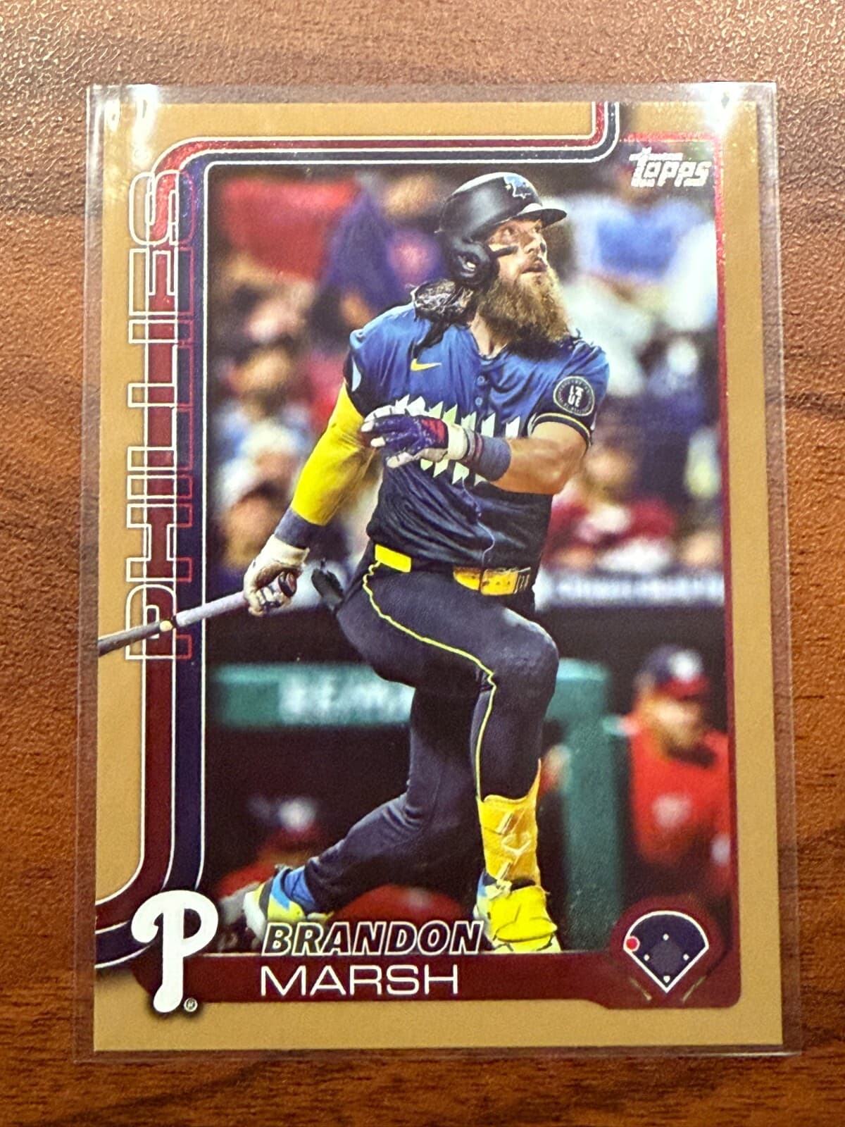 2025 Topps Series 1 BRANDON MARSH GOLD PARALLEL /2025 #233 PHILADELPHIA PHILLIES