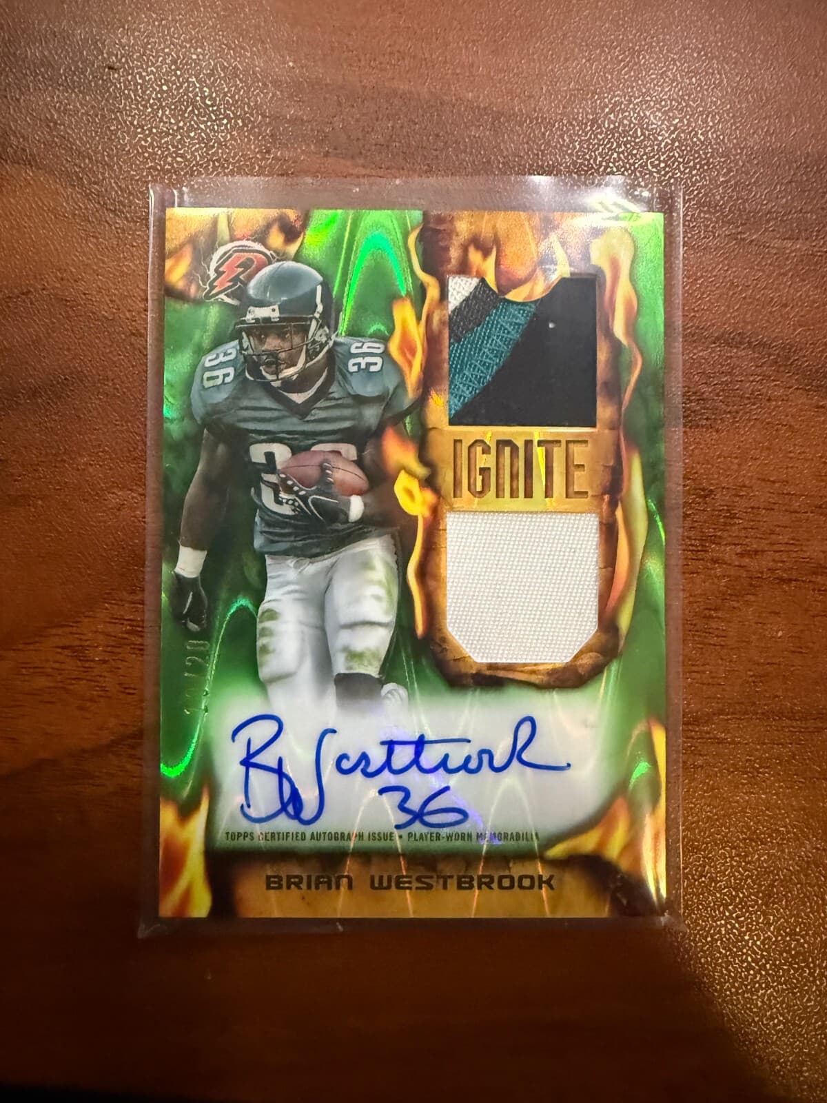 2023 Topps Composite Resurgence Ignite Relic Patch  Eagles Brian Westbrook /20