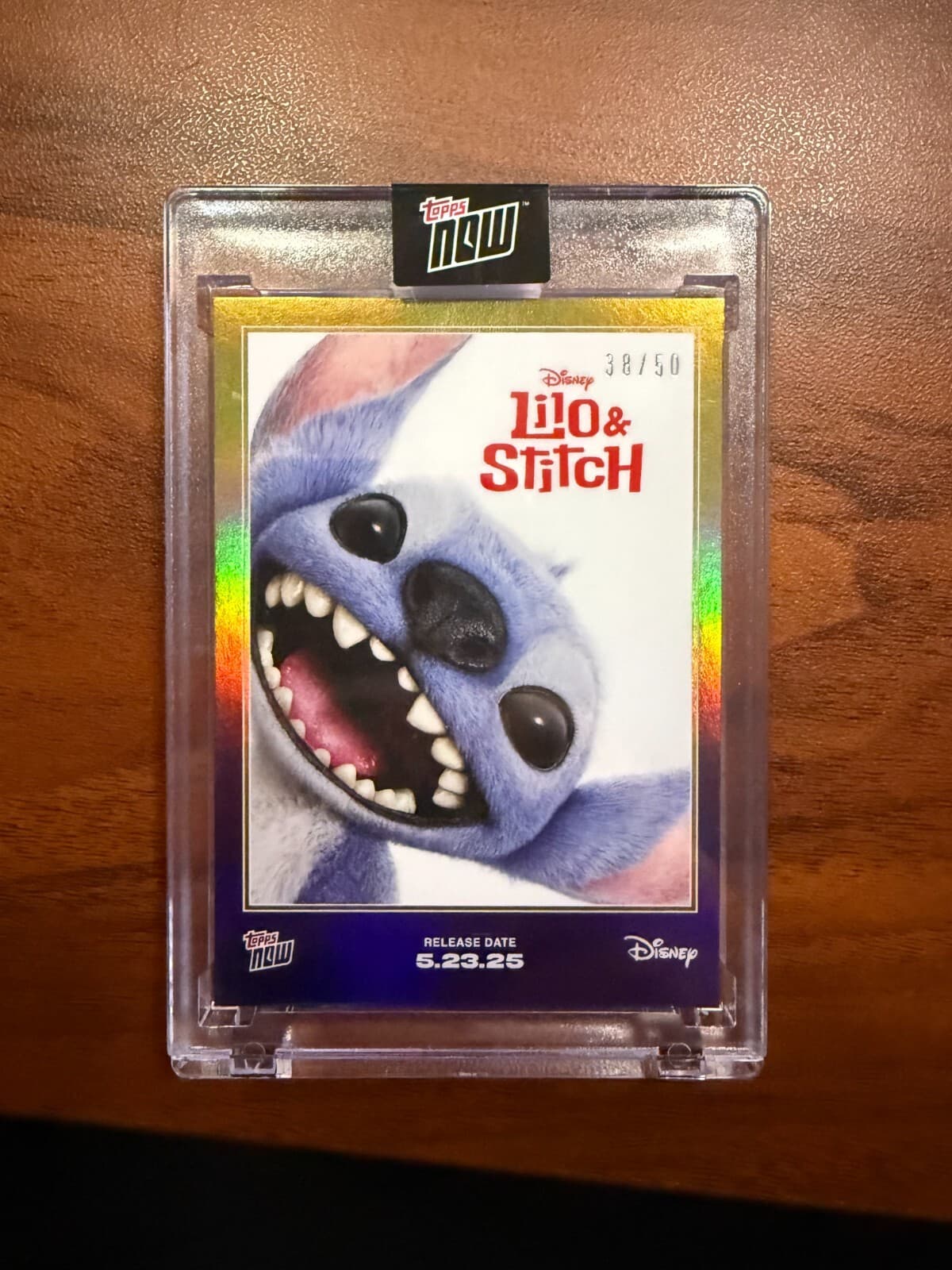 2025  TOPPS NOW LILO &amp; STITCH  POSTER CARD GOLD /50