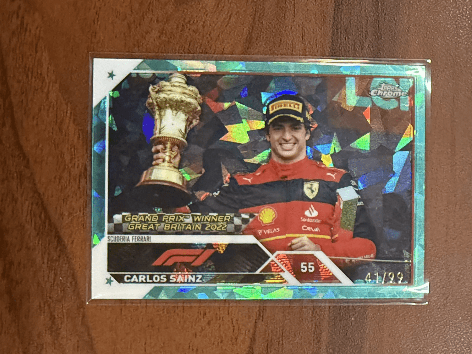 2022 Topps Chrome Sapphire Formula 1 F1 Carlos Sainz /99