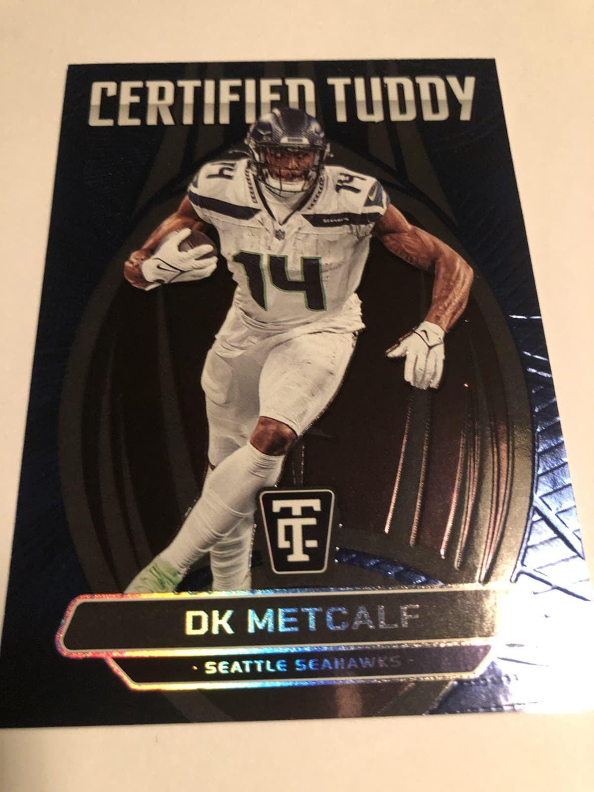2024 Panini Totally Certified Football DK Metcalf Certified Tuddy Blue /199 #21