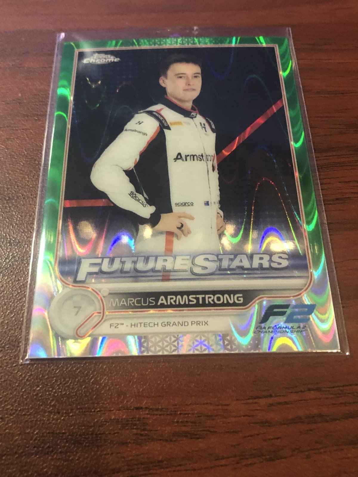 2022 Topps Chrome F1 Marcus Armstrong /99 Green #84