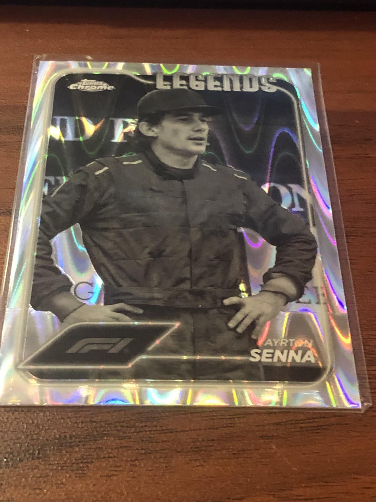 2024 Topps Chrome F1 Legends Ayrton Senna Black &amp; White Raywave #188