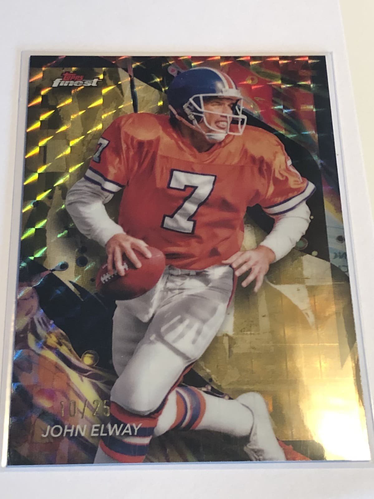 2024 Topps Finest John Elway #115 Gold Geometric Refractor /25
