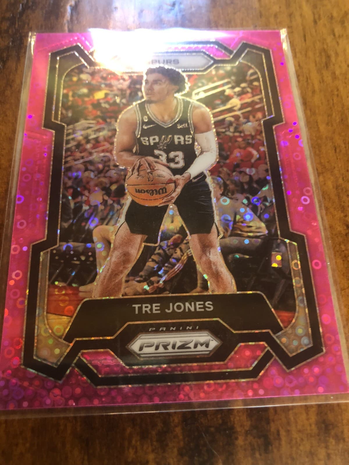 2023-24 Panini Prizm Basketball Pink #232 Tre Jones /50
