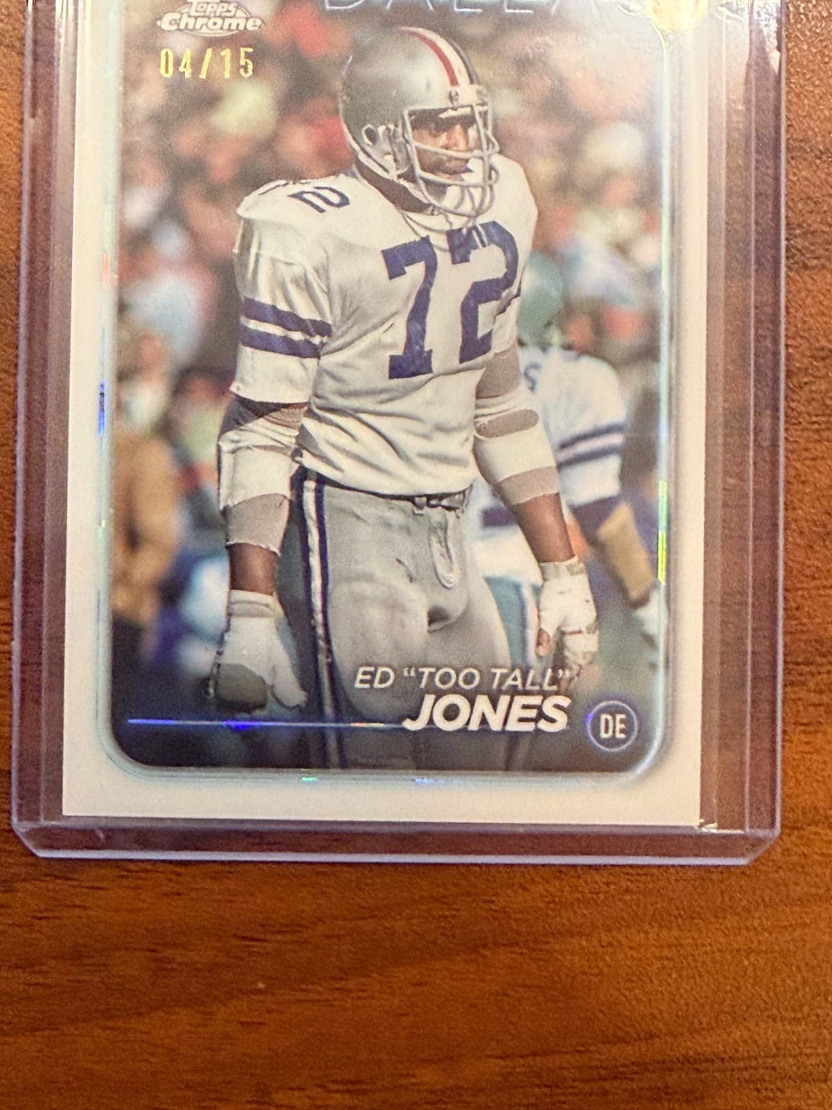 2024 Topps Chrome Football Sapphire ED "TOO TALL" JONES White /15 #49 Cowboys