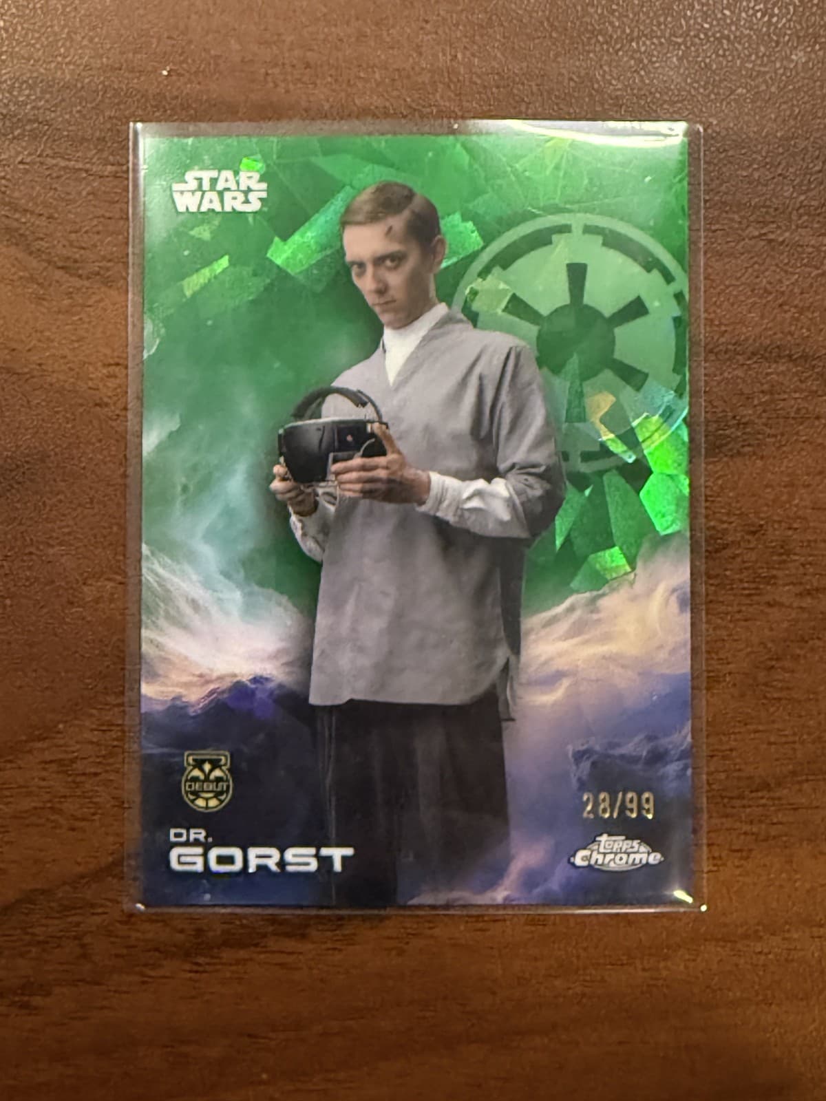 2025 Topps Chrome Star Wars Sapphire Dr. Gorst Refractor Green DEBUT /99