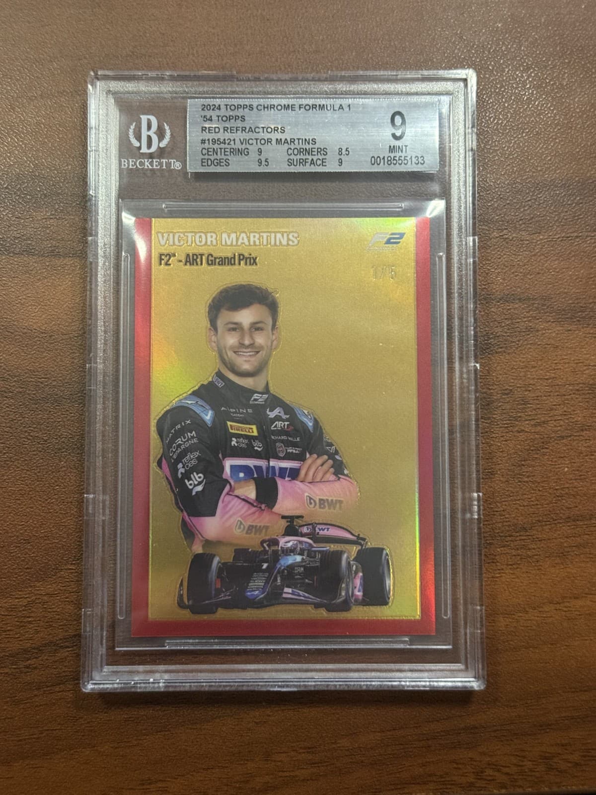 2024 Topps Formula 1 F1 Chrome Victor Martins /5 BGS 9