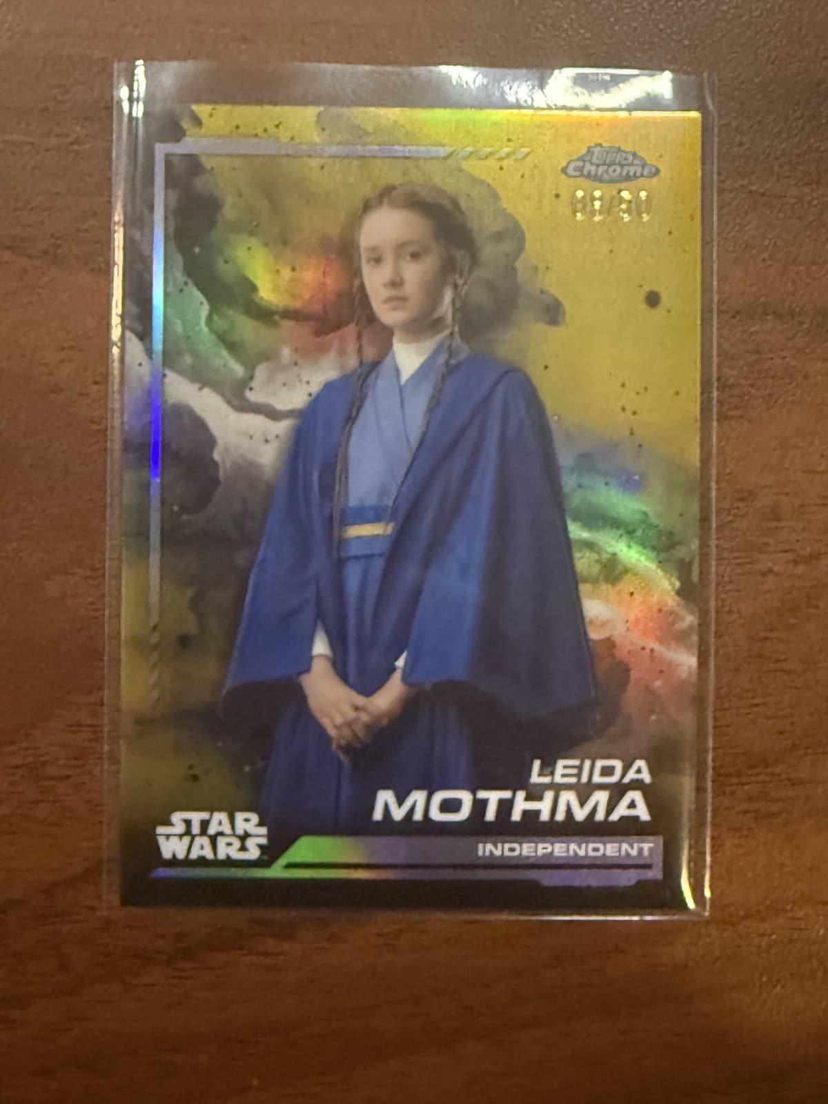 2024 Topps Chrome Star Wars LEIDA MOTHMA Gold Refractor /50 #96