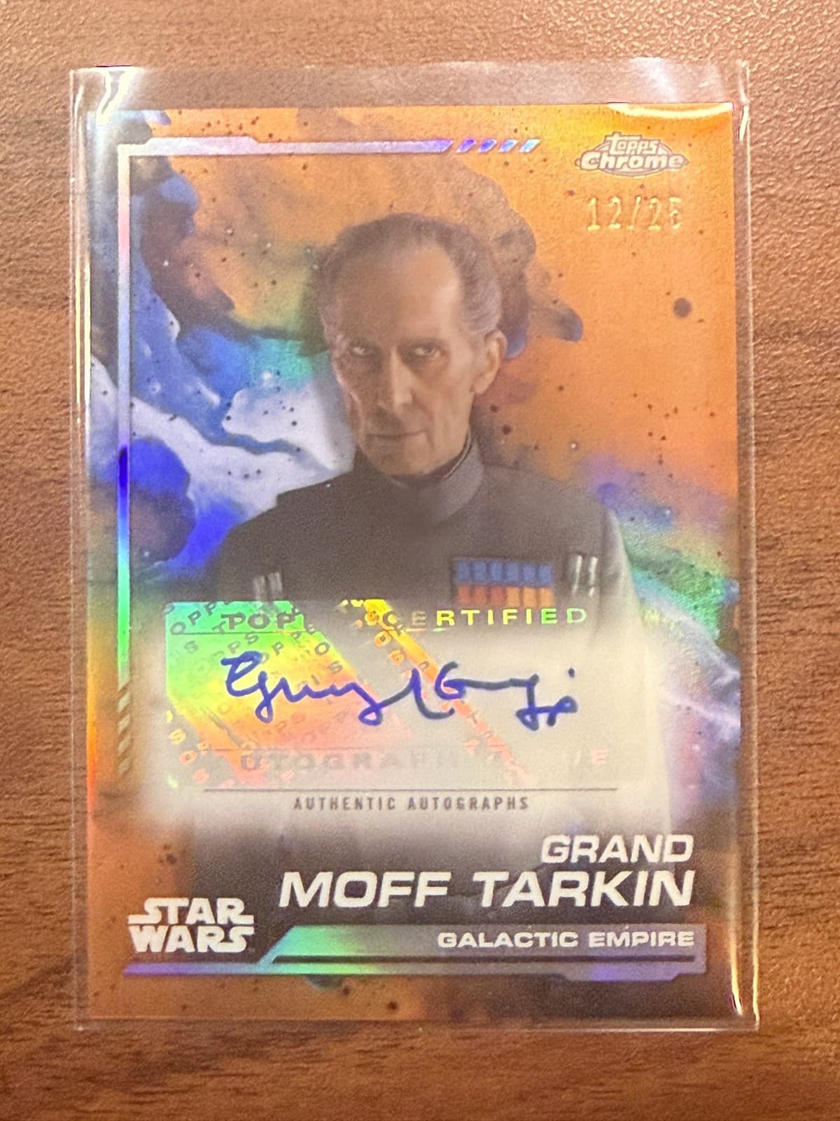 2024 Topps Chrome Star Wars Grand Moff Tarkin Auto /25