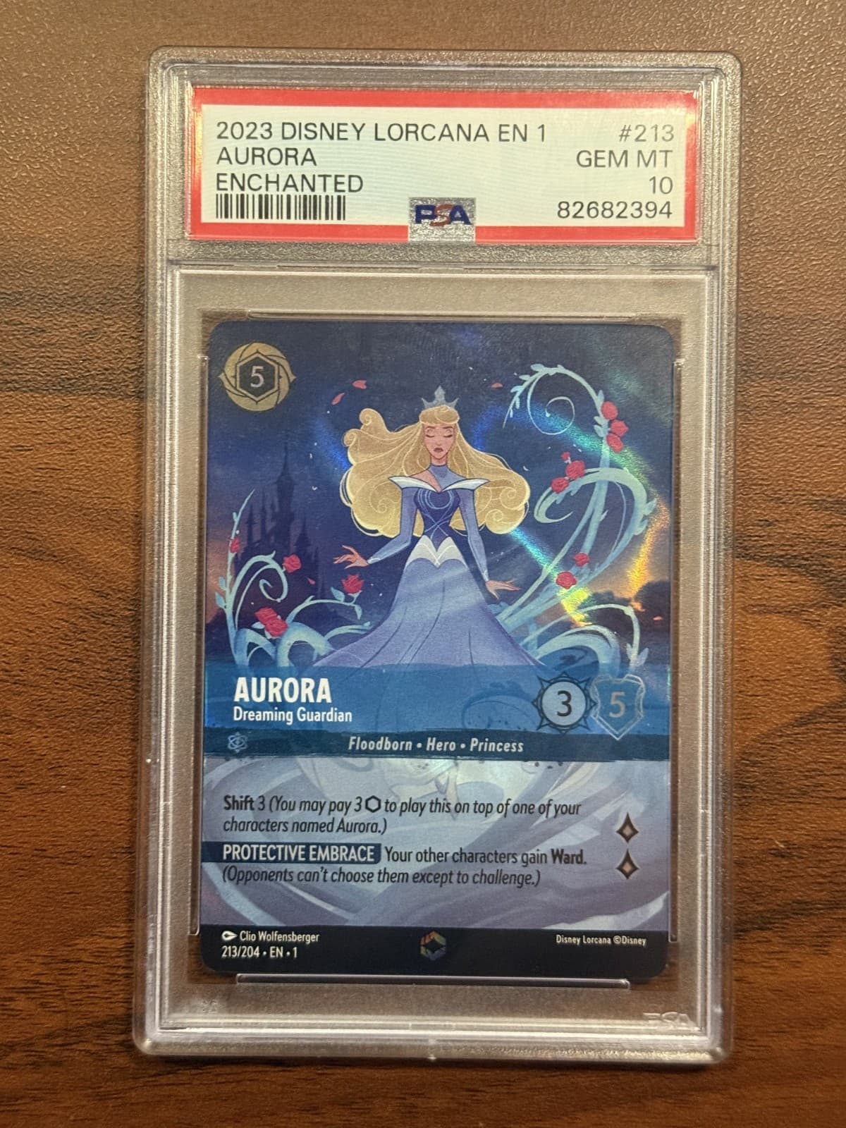 2023 Disney Lorcana Aurora Dreaming Guardian (Alt Art) Enchanted #213/204 PSA 10