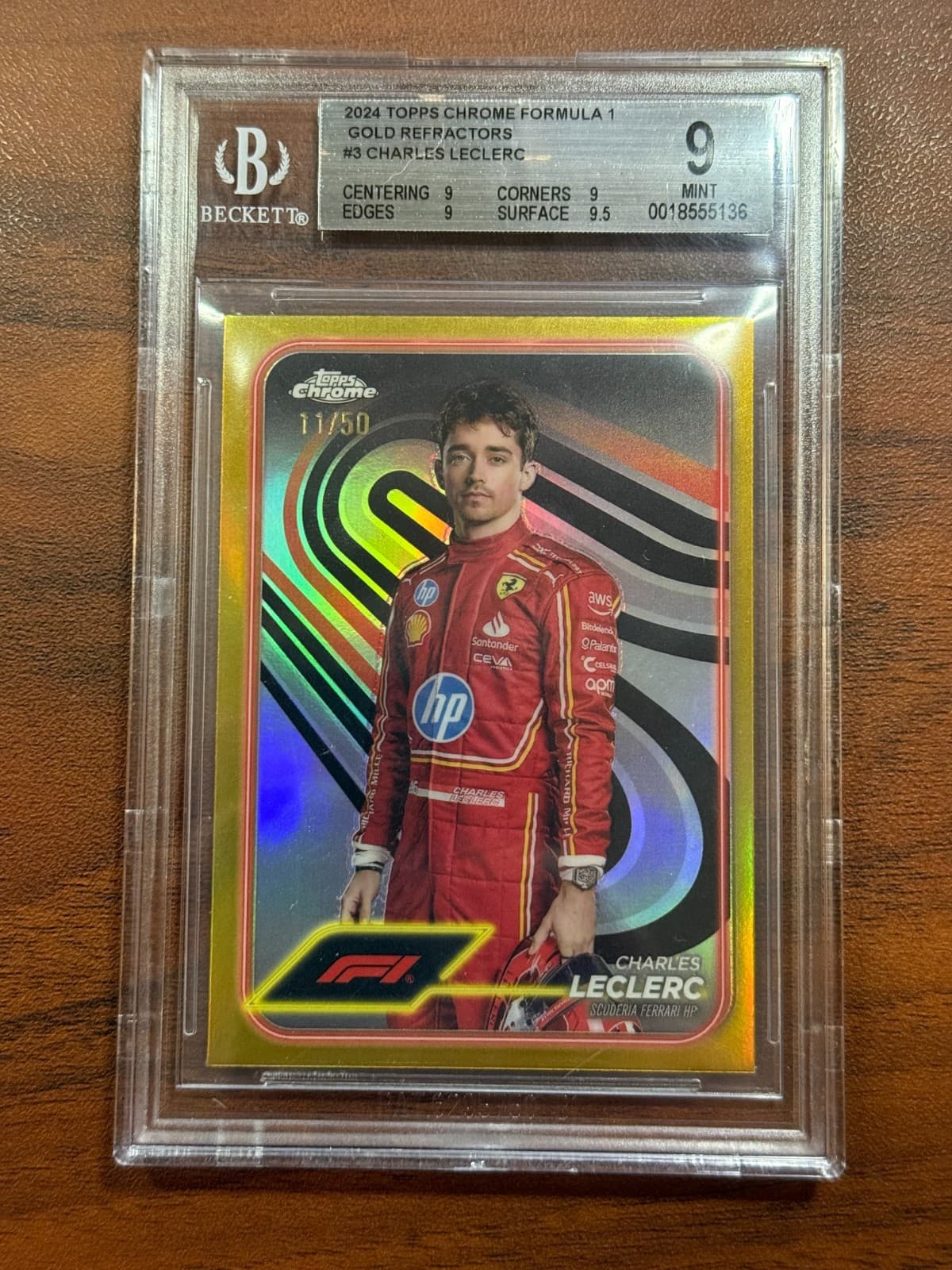 2024 Topps Chrome Charles Leclerc /50 BGS 9
