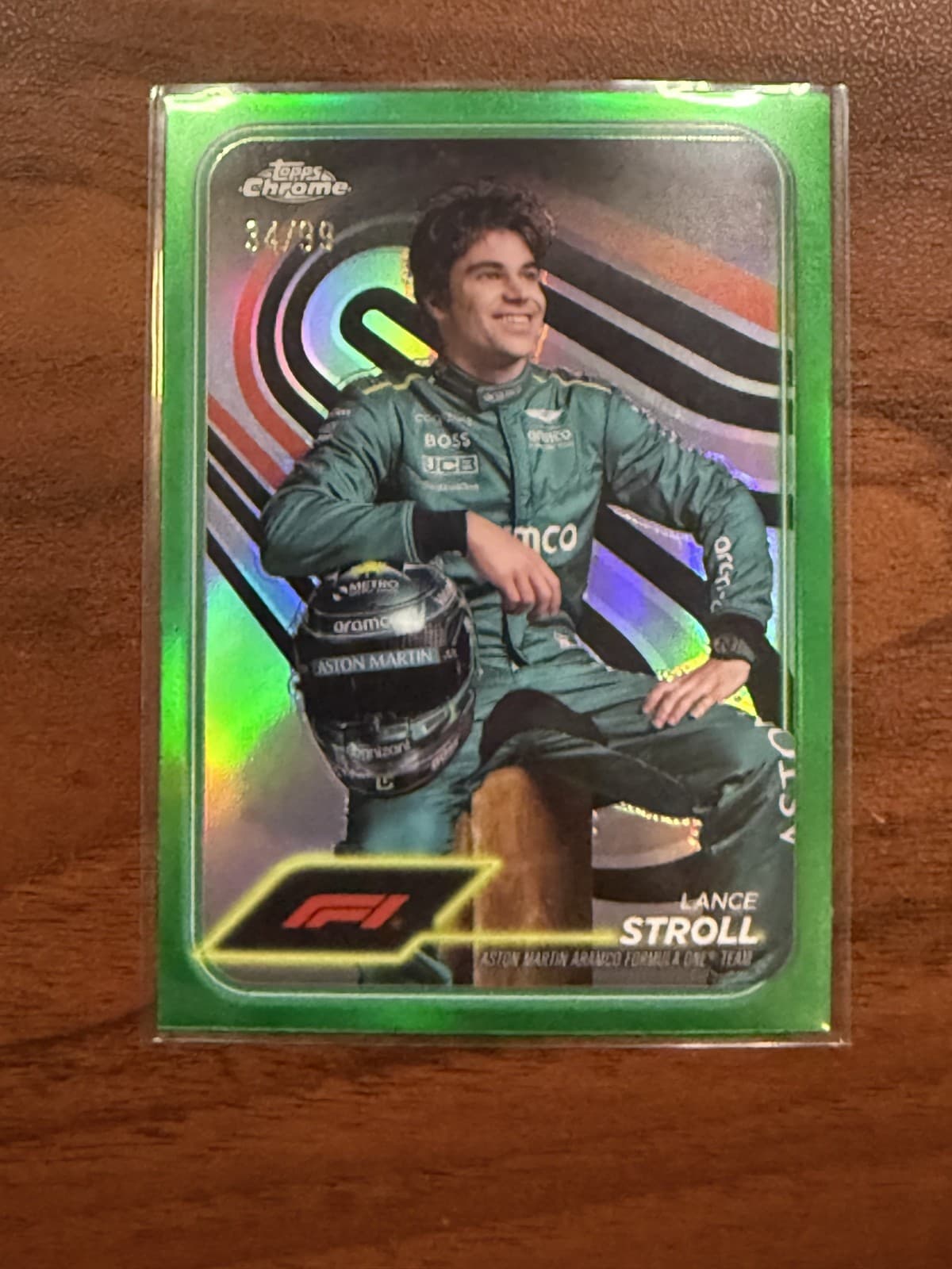 2024 Topps Chrome F 1 Formula 1 LANCE STROLL Base Green /99 #12