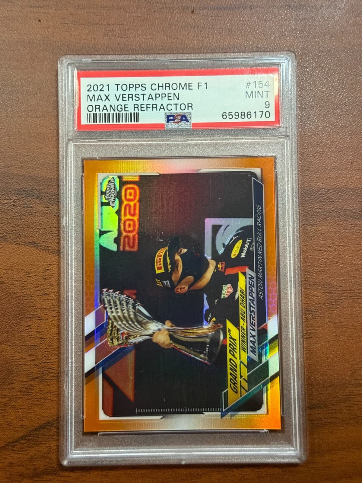 2021 Topps Chrome F1 MAX VERSTAPPEN /25 #154 PSA 9