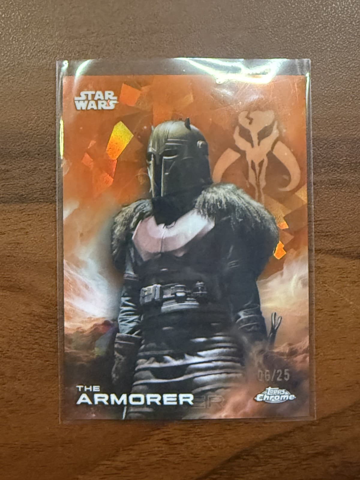 2025 Topps Chrome Sapphire Star Wars The Armorer /25
