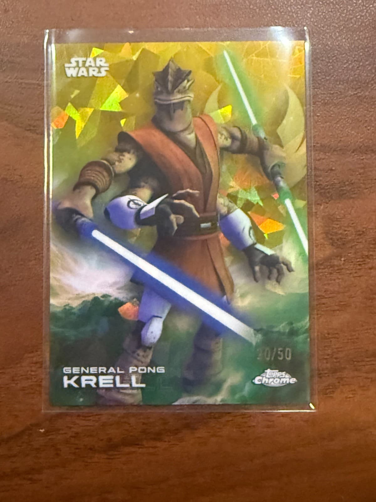 2025 Topps Chrome Sapphire Star Wars General Pong Krell /50