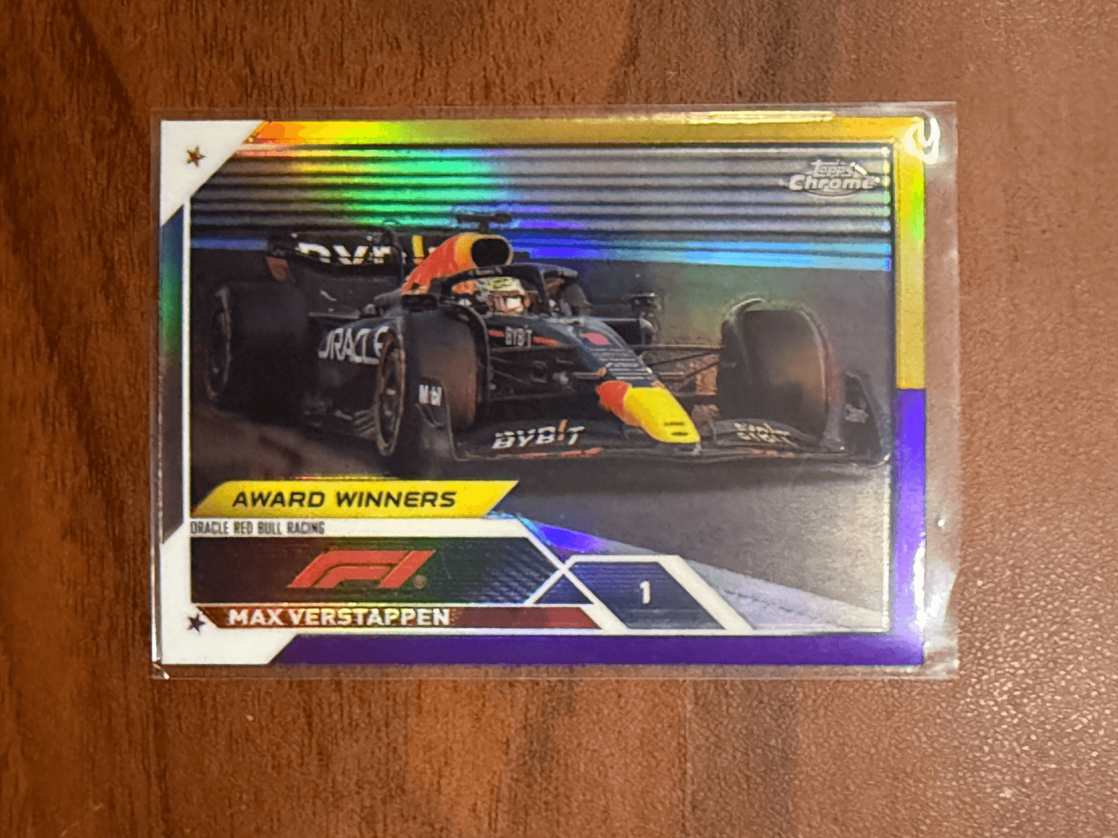 2023 Topps Chrome Formula 1 F1 Max Verstappen Gold Purple