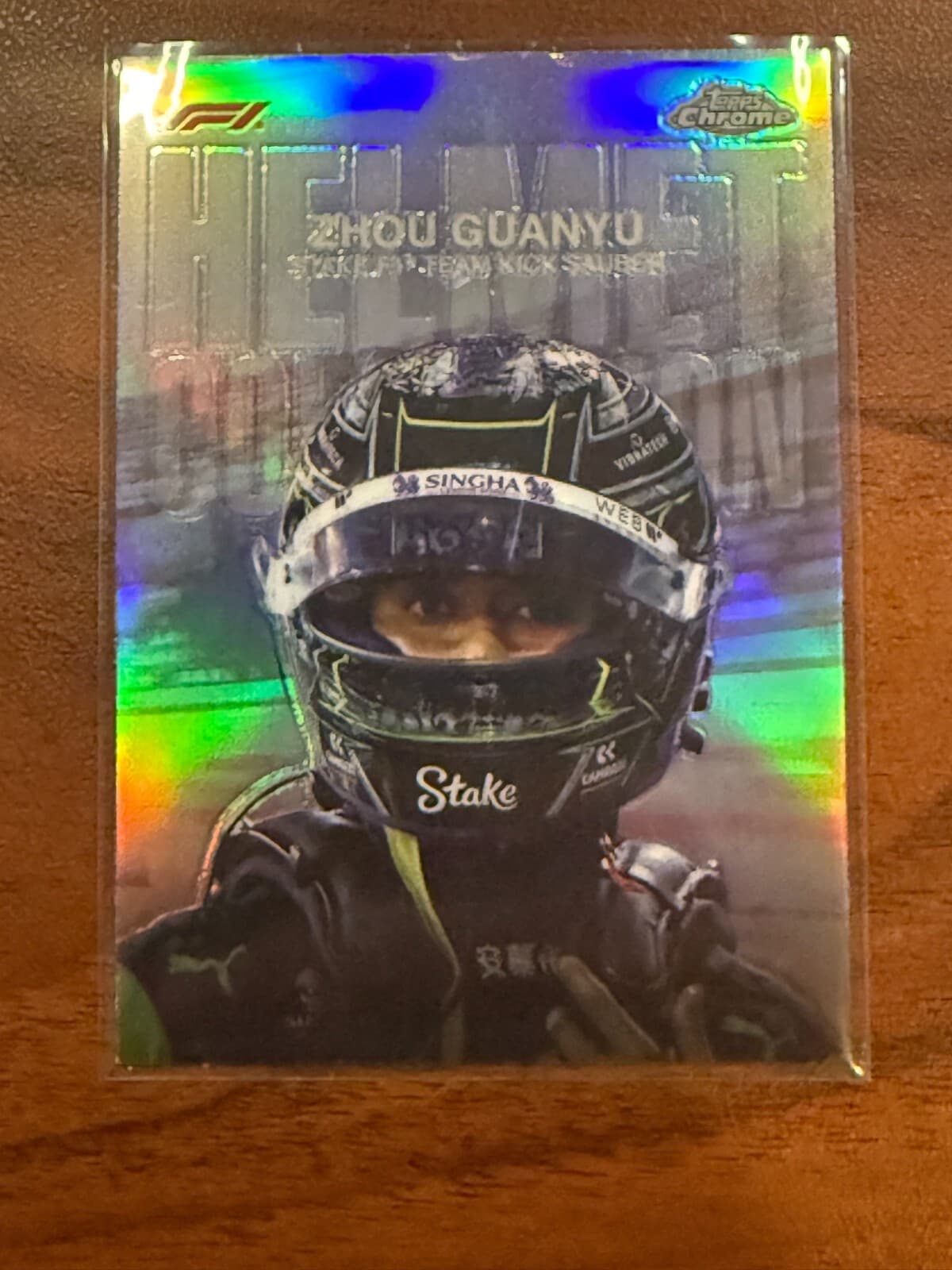 2024 Topps Chrome Zhou Guanyu Helmet