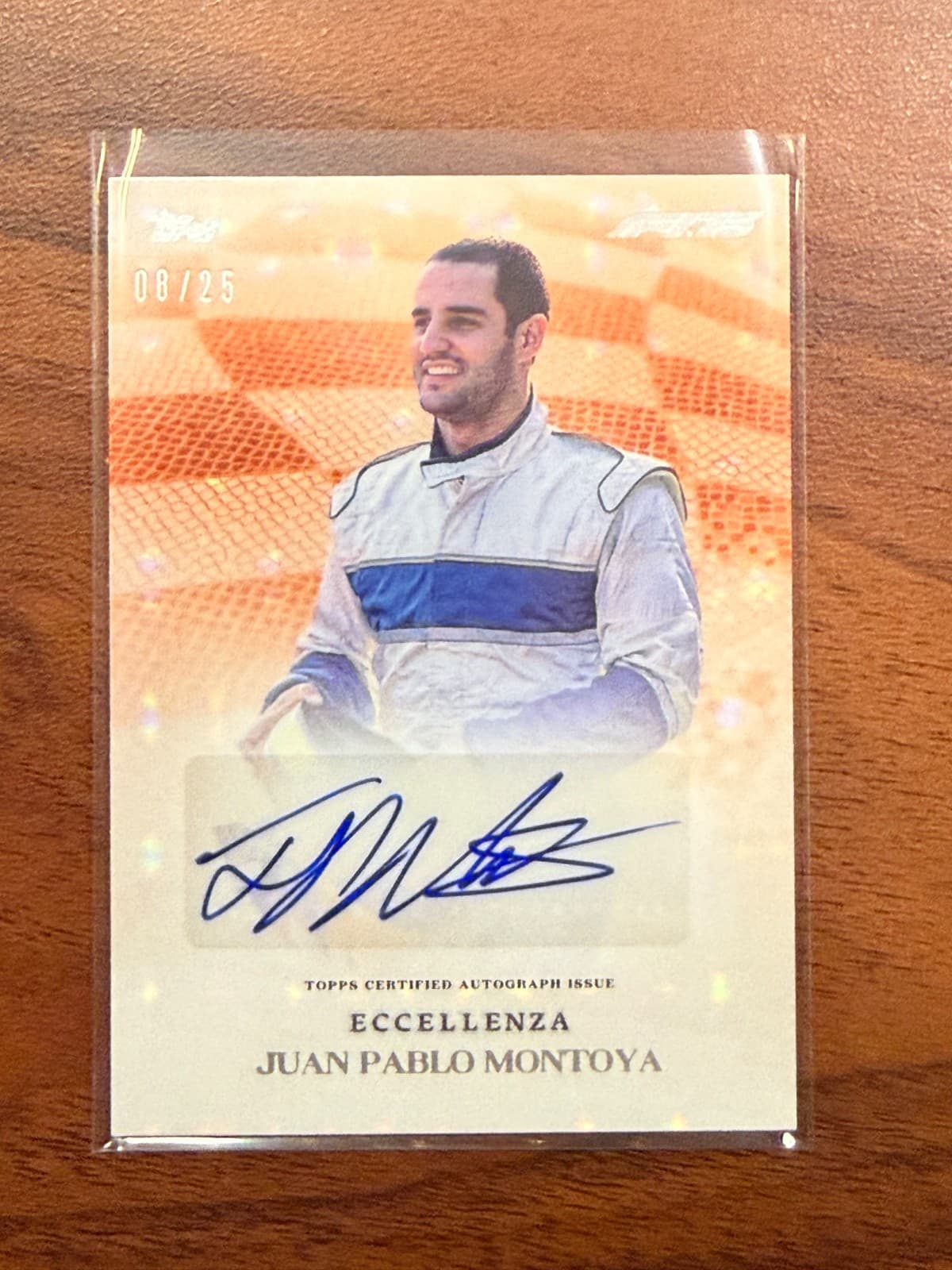 2025 Topps Eccellenza Juan Pablo Montoya /25 Auto