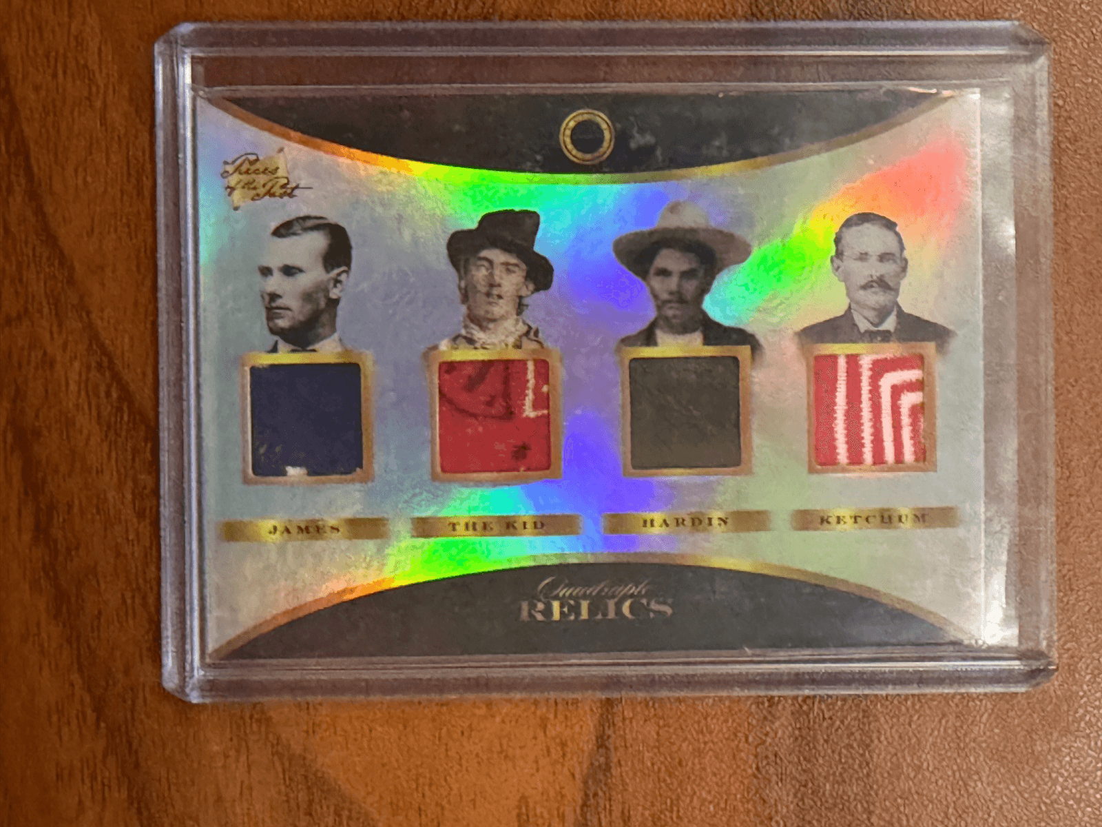 2025 Pieces Of The Past Villains Quad Relic James Billy the Kid Hardin Katchum