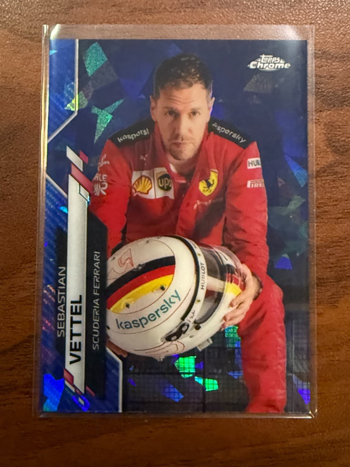 2020 Topps Chrome Sapphire F1 Sabastian Vettel Image Variation IV