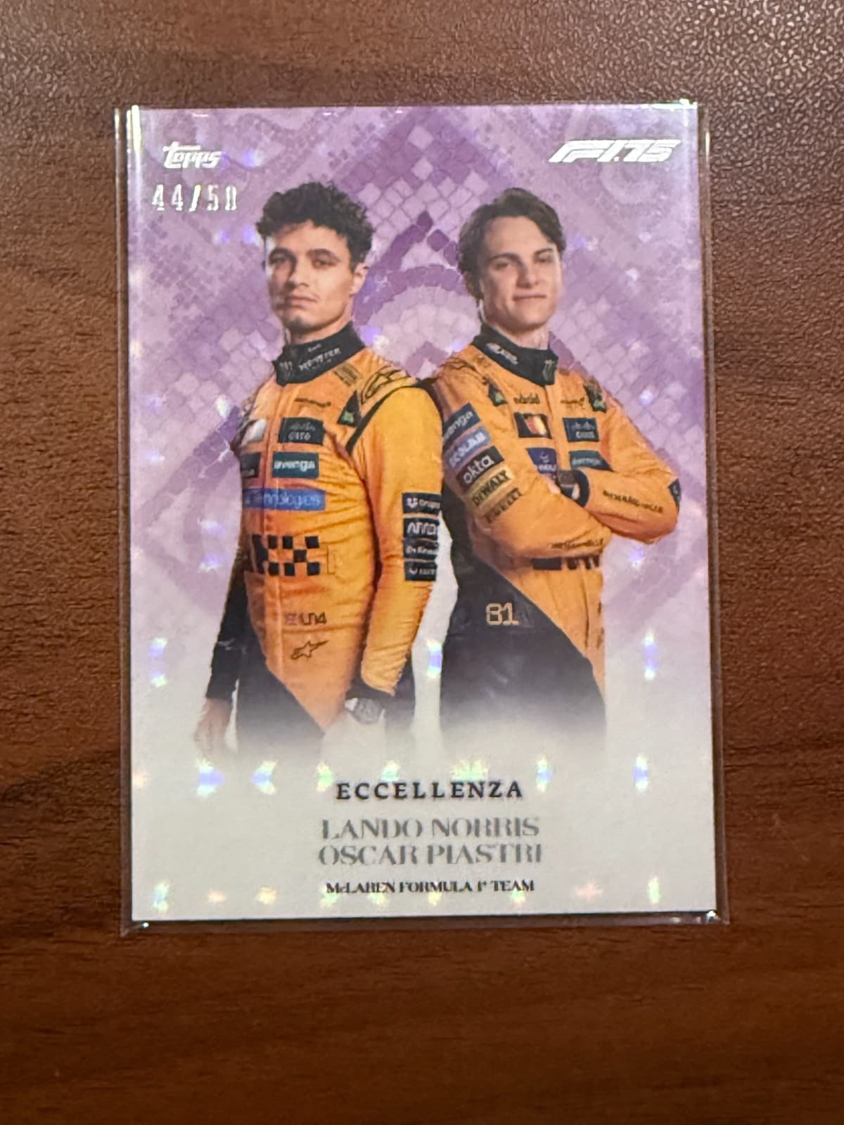 2025 Topps Eccellenza Mclaren Lando Norris Oscar Piastri /50