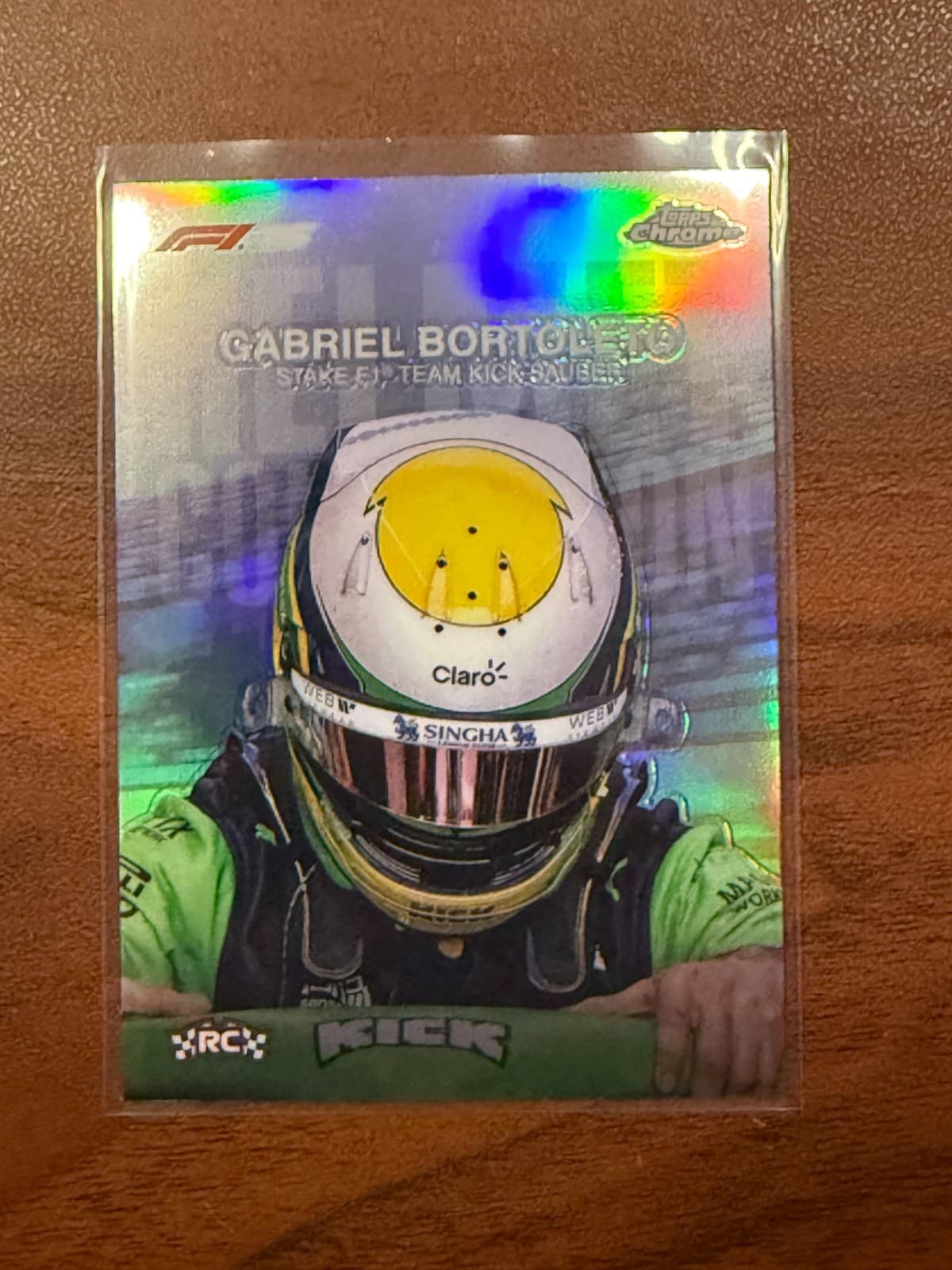 2025 Topps Chrome F1 Gabriel Bortoleto Helmet