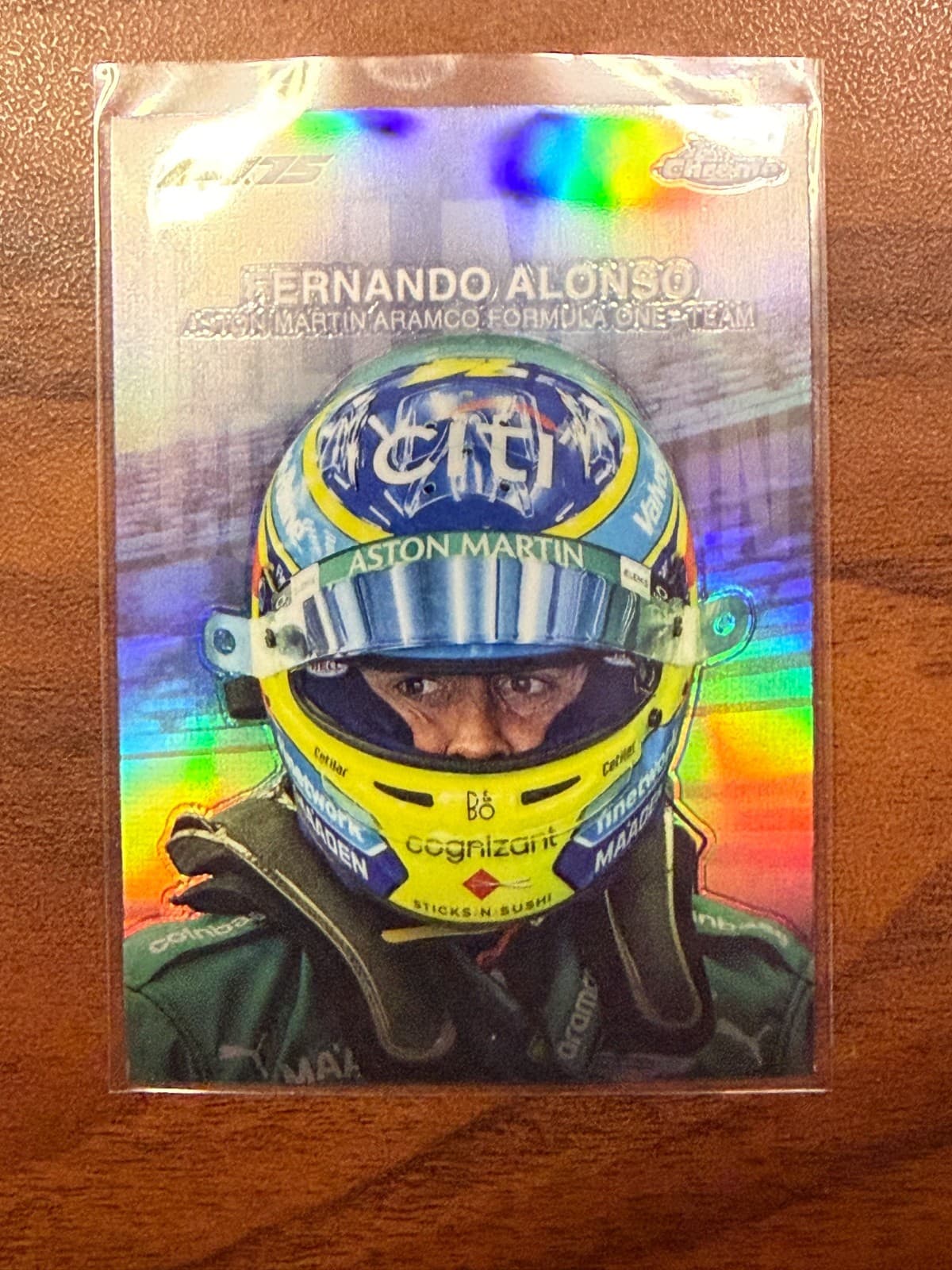 2025 Topps Chrome F1 Fernando Alonso Helmet