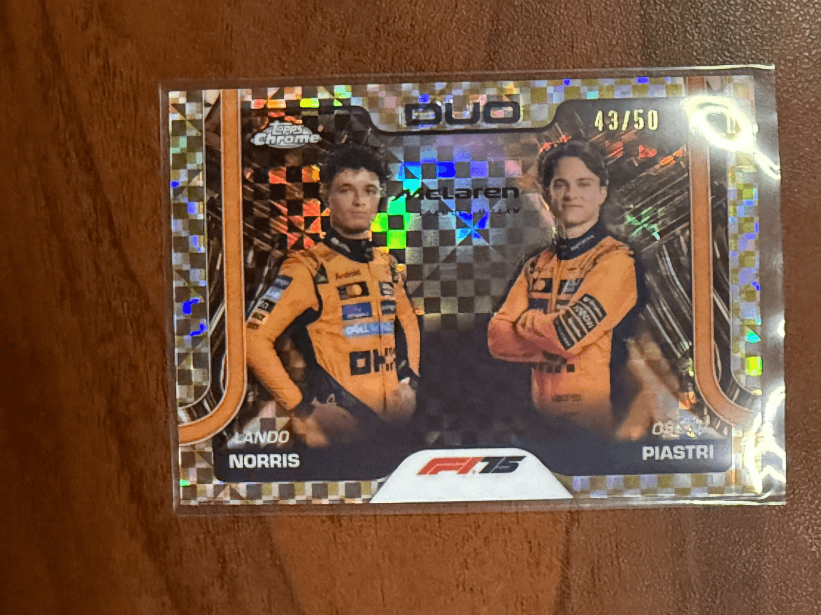 2025 Topps Chrome F1 McLaren Duo Piastri Norris /50