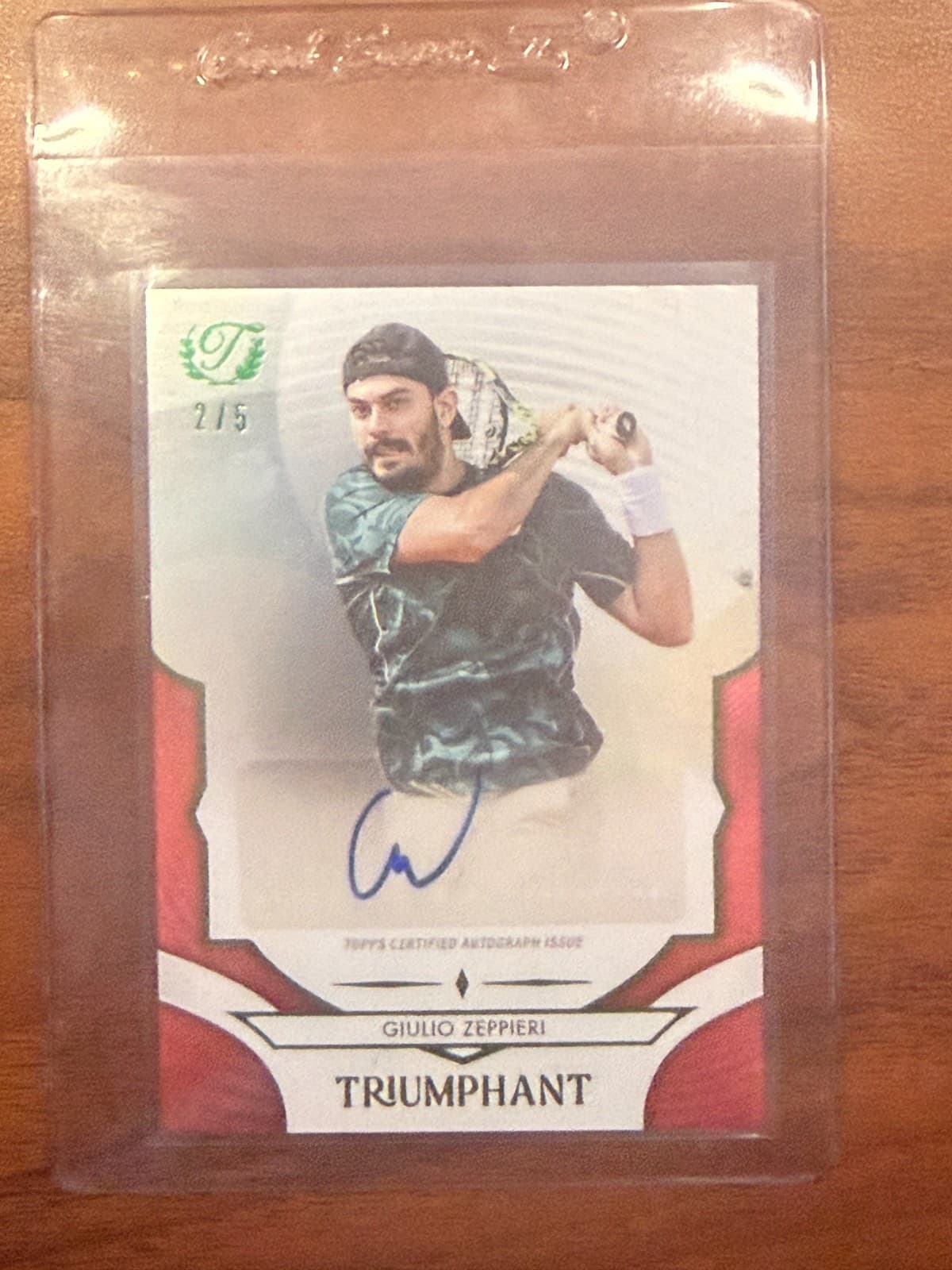 2025 Topps Triumphant Giulio Zeppieri Auto /5