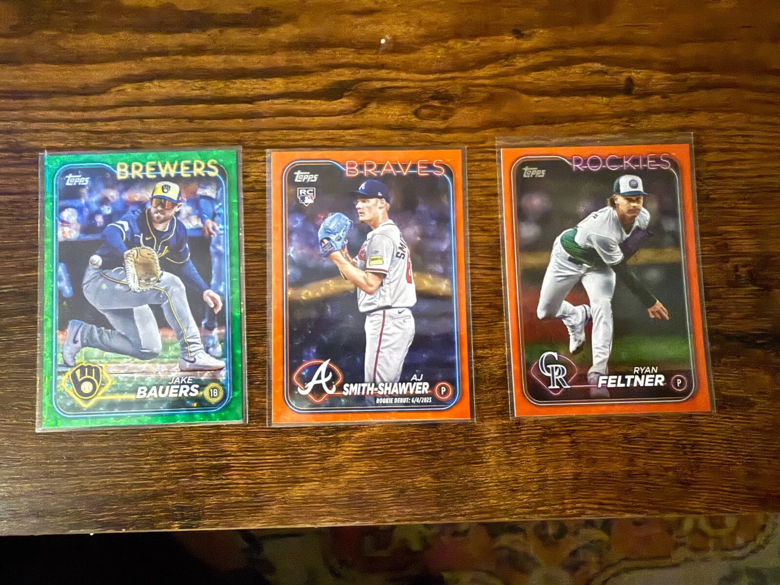 2024 Topps Update Green Orange Bauers Feltner Smith-Shawver