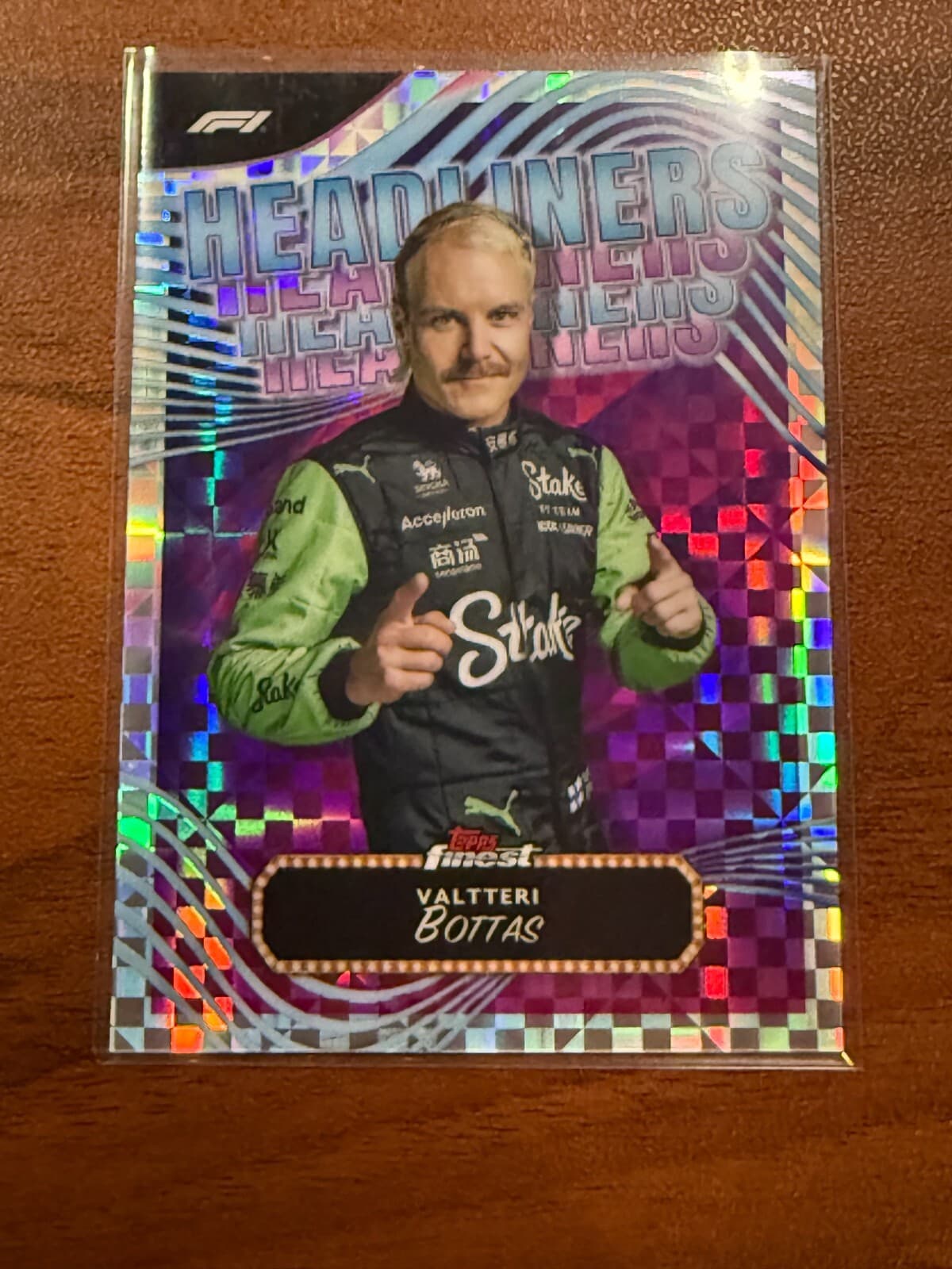 2024 Topps Finest F1 Headliners Valtteri Bottas Checker
