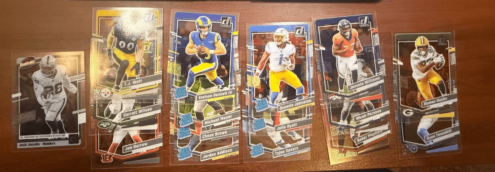 Assorted 2023 Donruss Clearly Football Lot