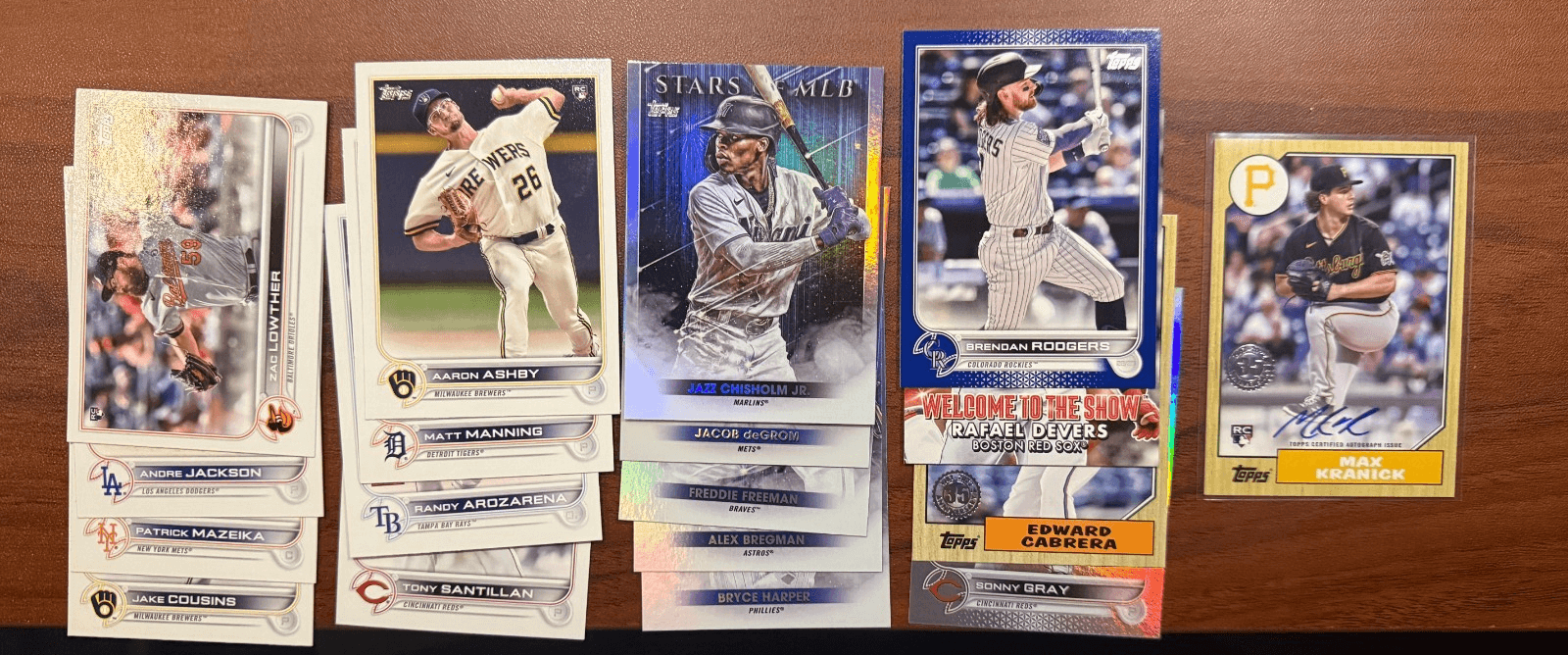 2022 Topps Baseball Lot including Auto
