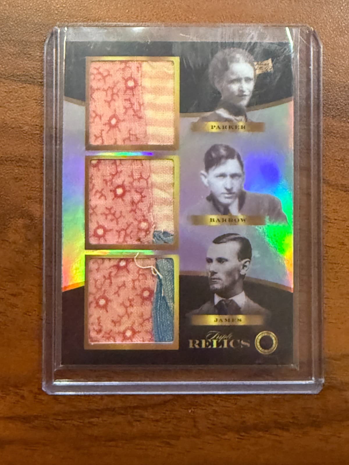 2025 Pieces Of The Past Villains Triple Relic Parker Barrow James