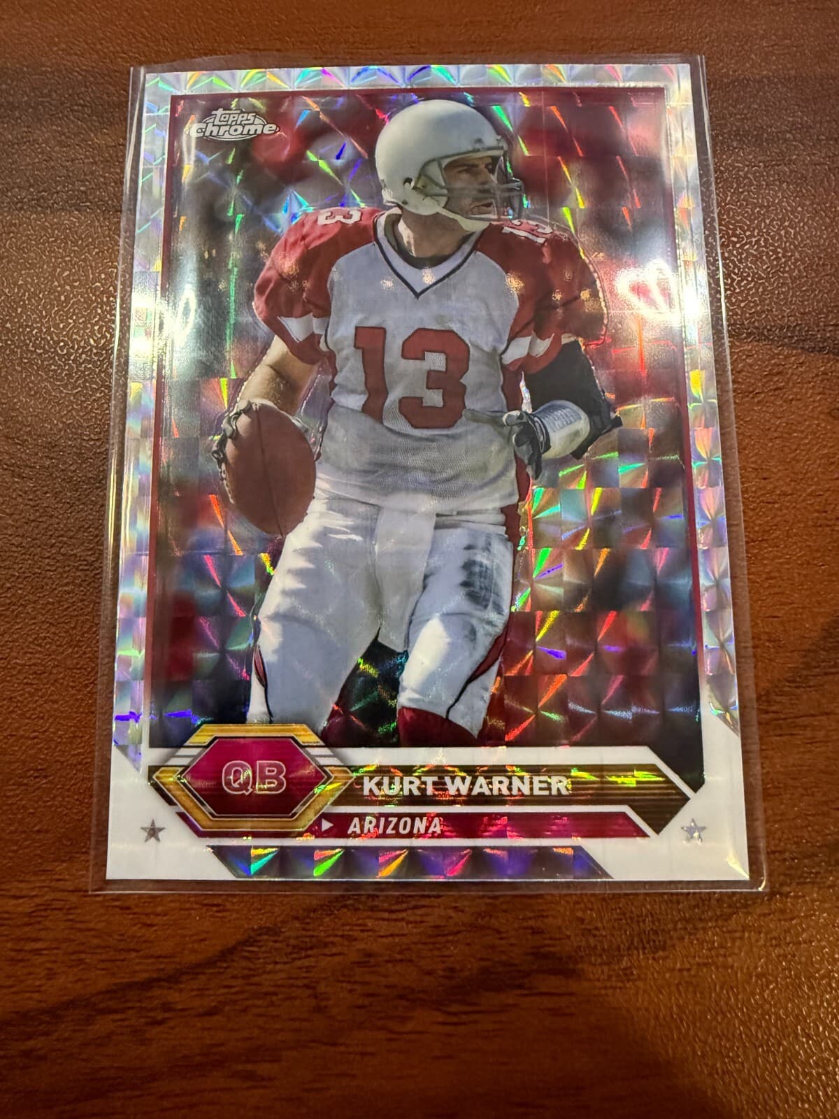 KURT WARNER 2023 TOPPS CHROME COMPOSITE GEOMETRIC REFRACTOR