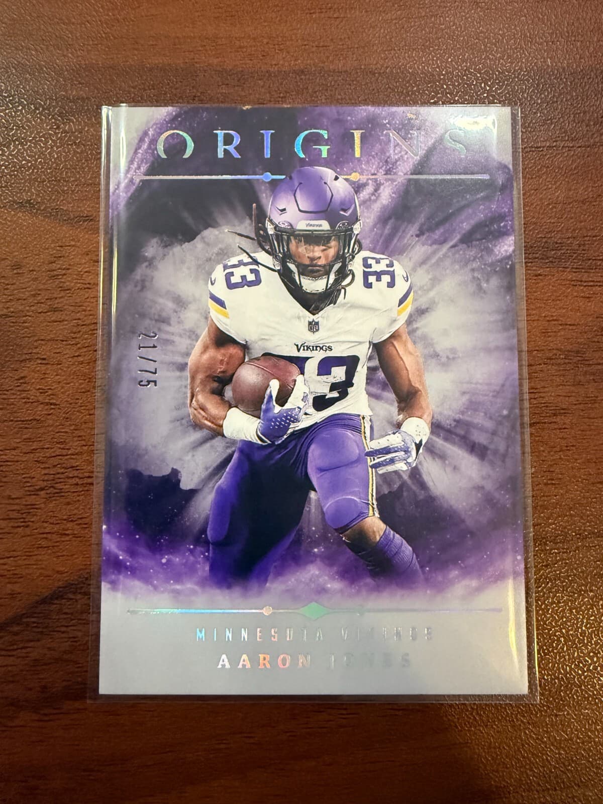2024 PANINI ORIGINS AARON JONES /75 VIKINGS SKOL
