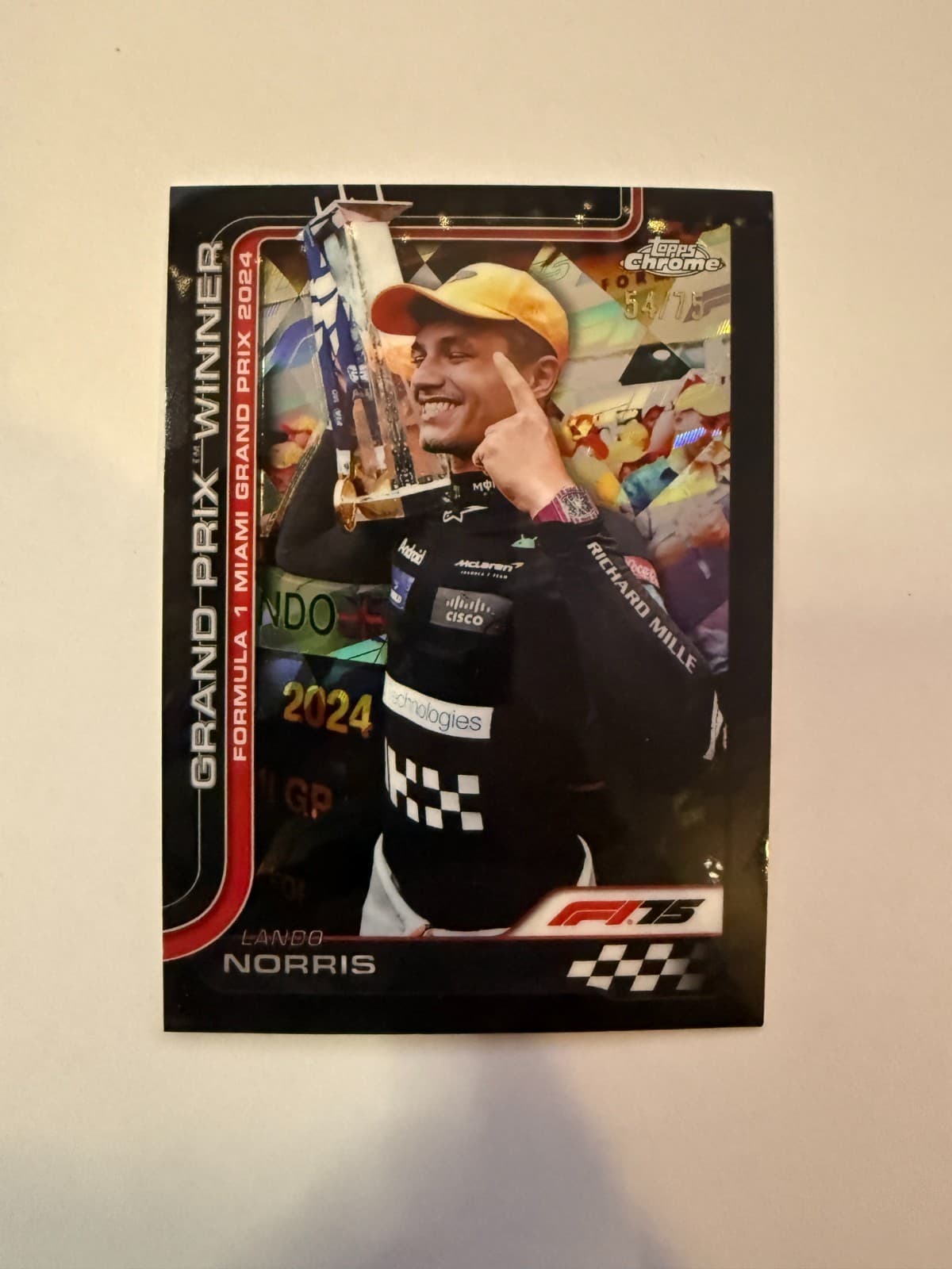 2025 Topps Chrome F1 Lando Norris #98 /75