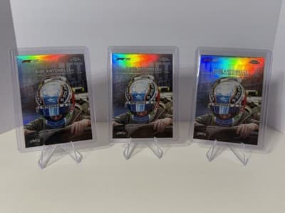 Kimi Antonelli 2025 Topps Chrome F1 - Helmet Collection RC - Mercedes Lot Of 3!!