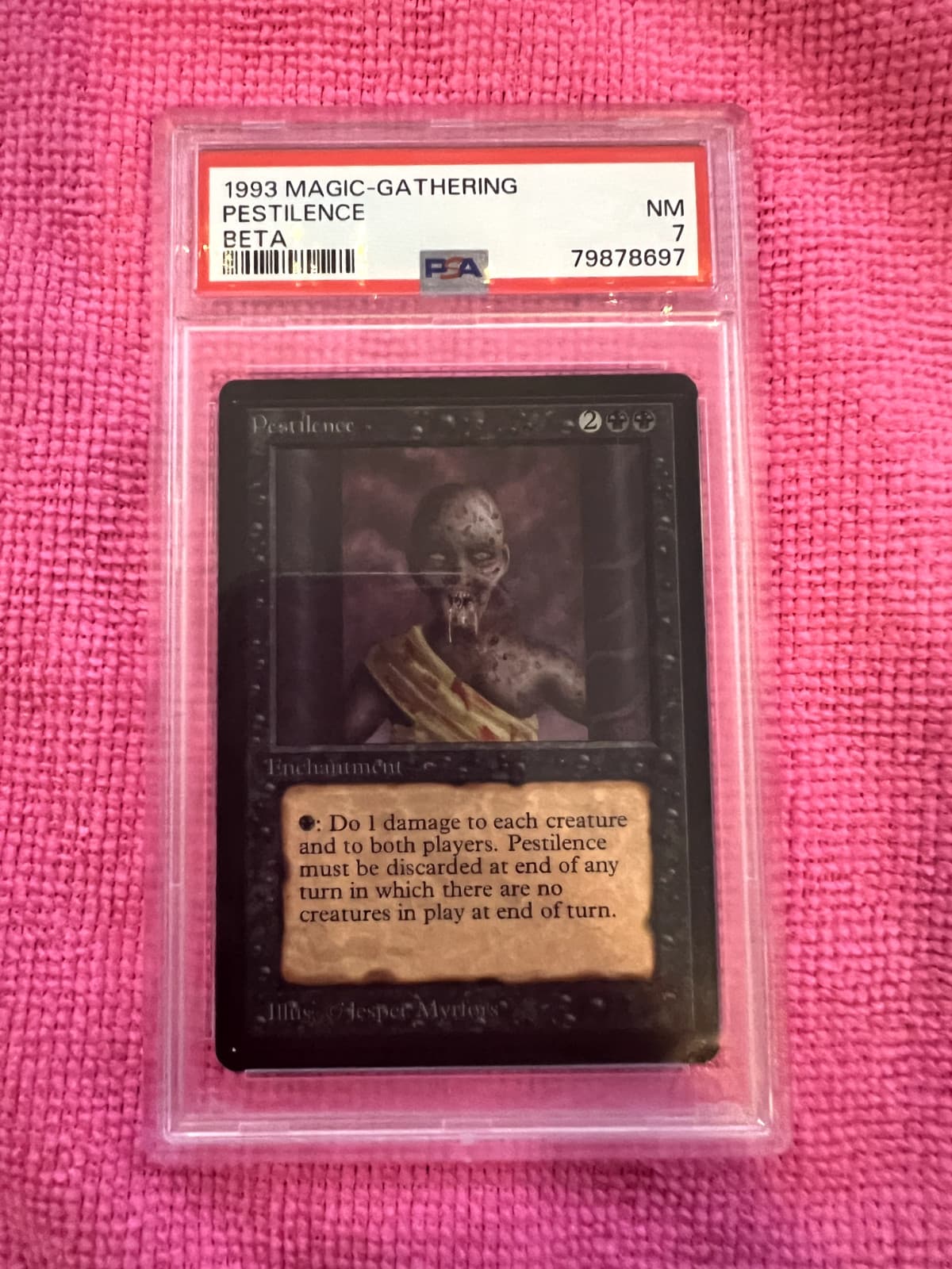 Magic the Gathering MtG Beta Pestilence PSA Graded 7