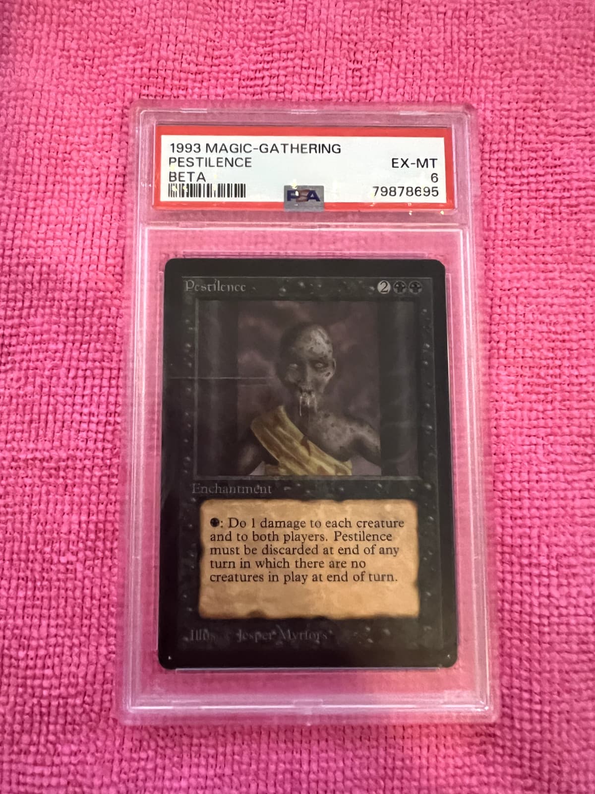 Magic the Gathering MtG Beta Pestilence PSA Graded 6