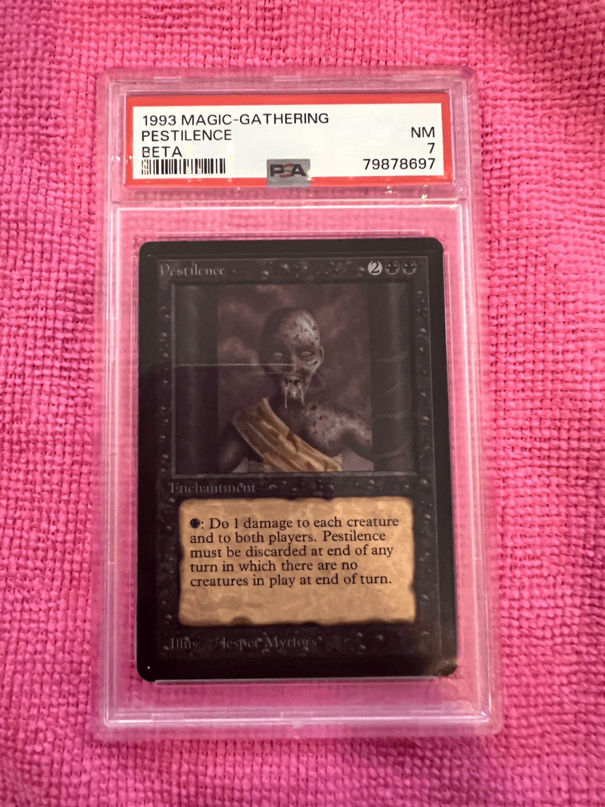 Magic the Gathering MtG Beta Pestilence PSA Graded 7