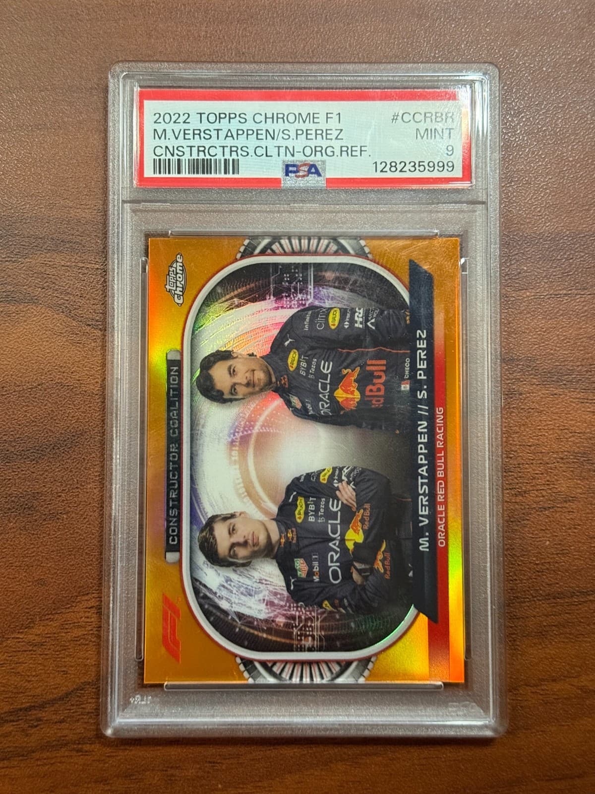 2022 Topps Chrome F1 Max Verstappen Sergio Perez /25 CCBRB PSA 9